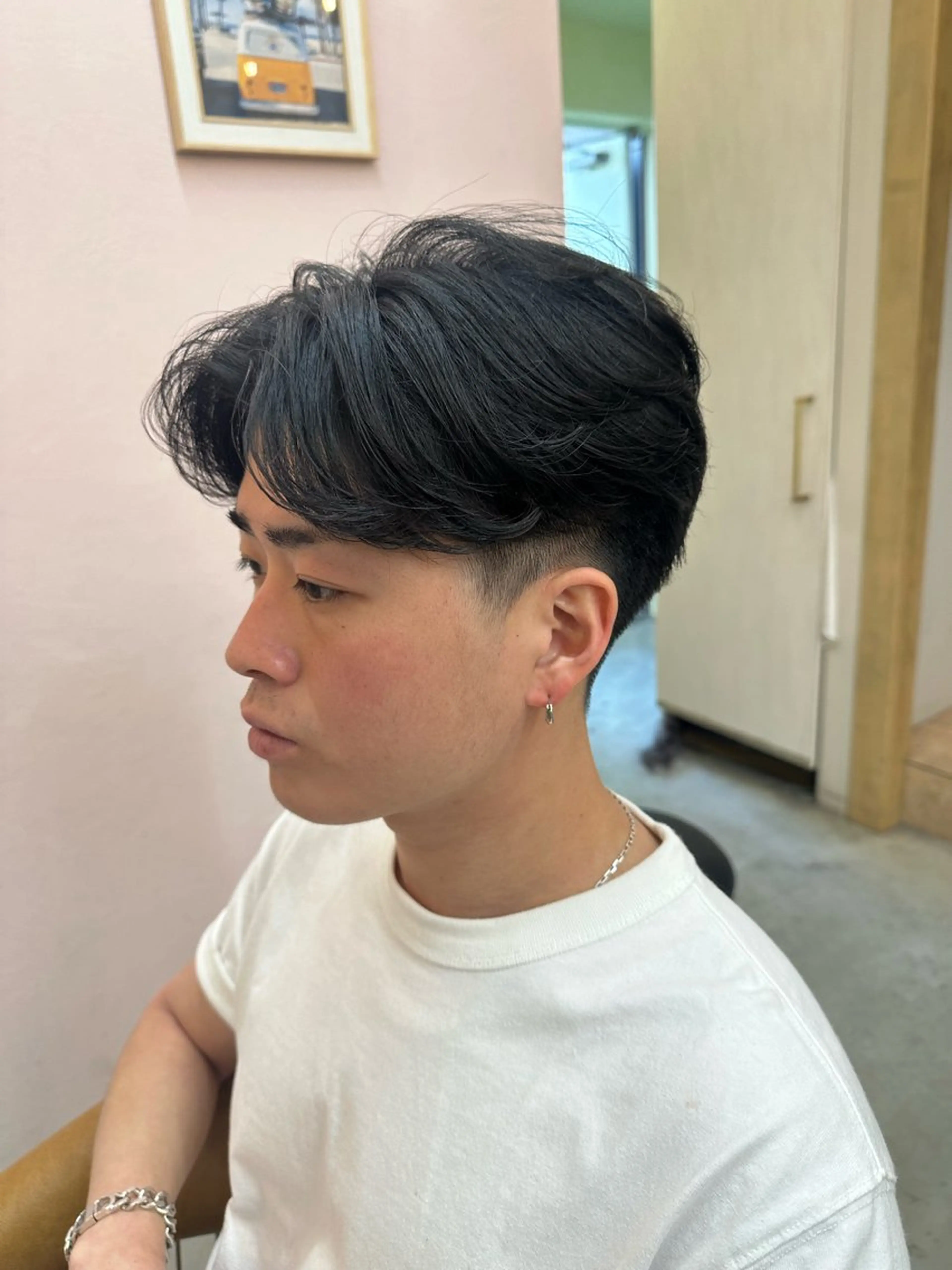 メンズ センターパート カット ヘッドスパ 縮毛矯正💎似合わせ ショート‼️/ともきのヘアスタイル