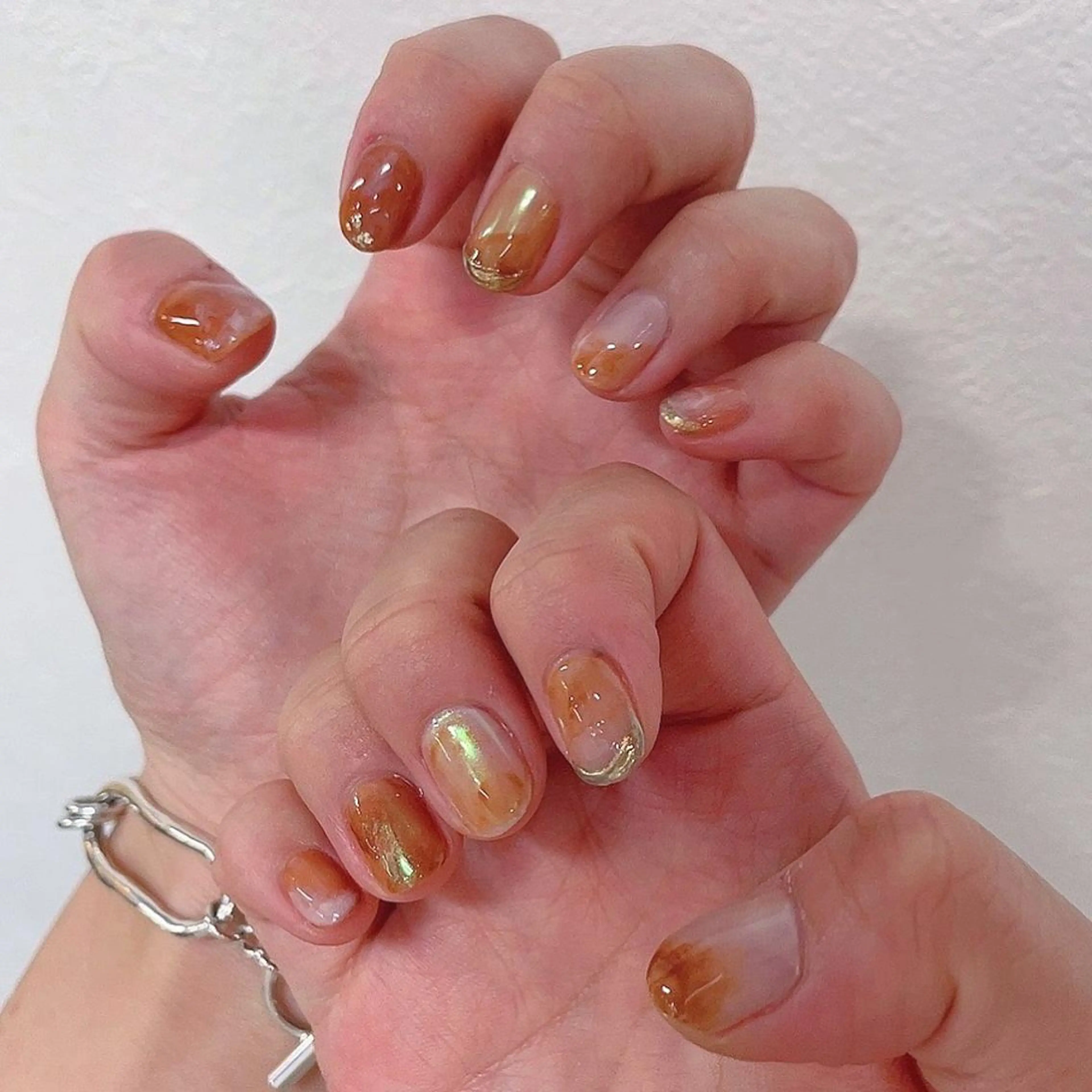 ネイル ブラウン ニュアンスネイル ハンドネイル ハンドケア loulou _nail所属・葛西 知佳のネイルデザイン