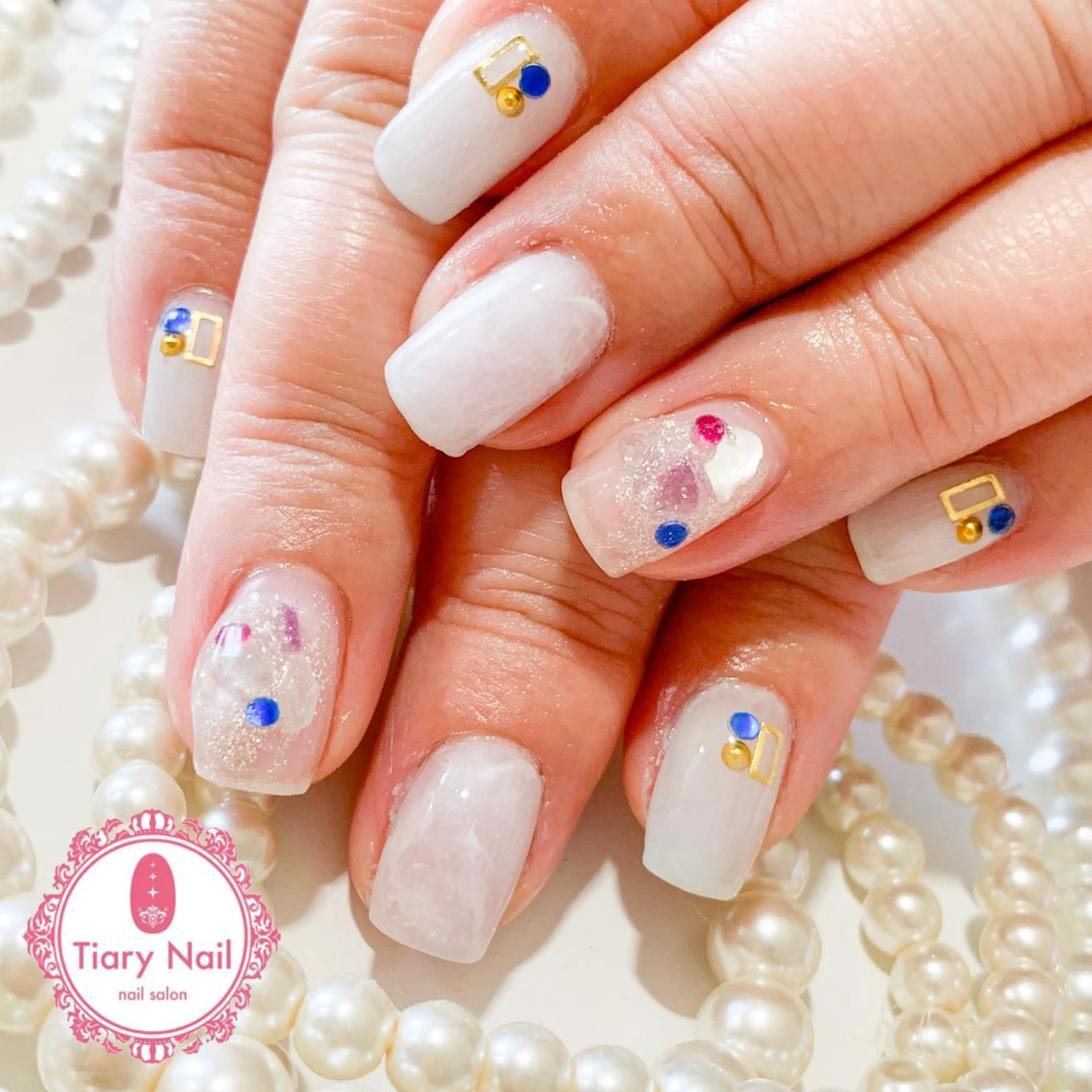 ネイル ハンドネイル 💗🪽Tiary Nail🪽💗のネイルデザイン