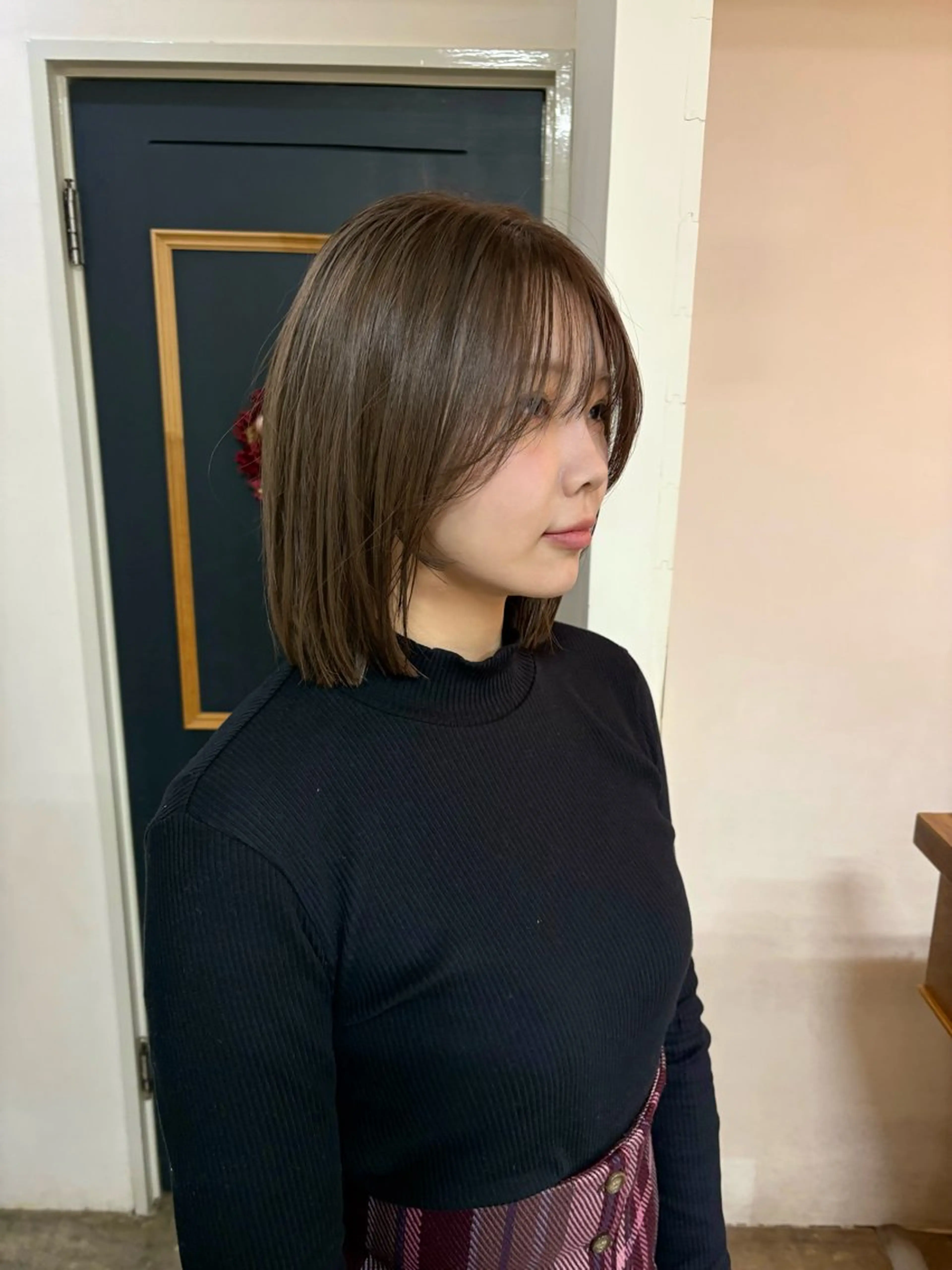 ミディアム カラー ブリーチ 透明感カラー グレージュ カット ヘアカラー トリートメント takada kohのヘアスタイル