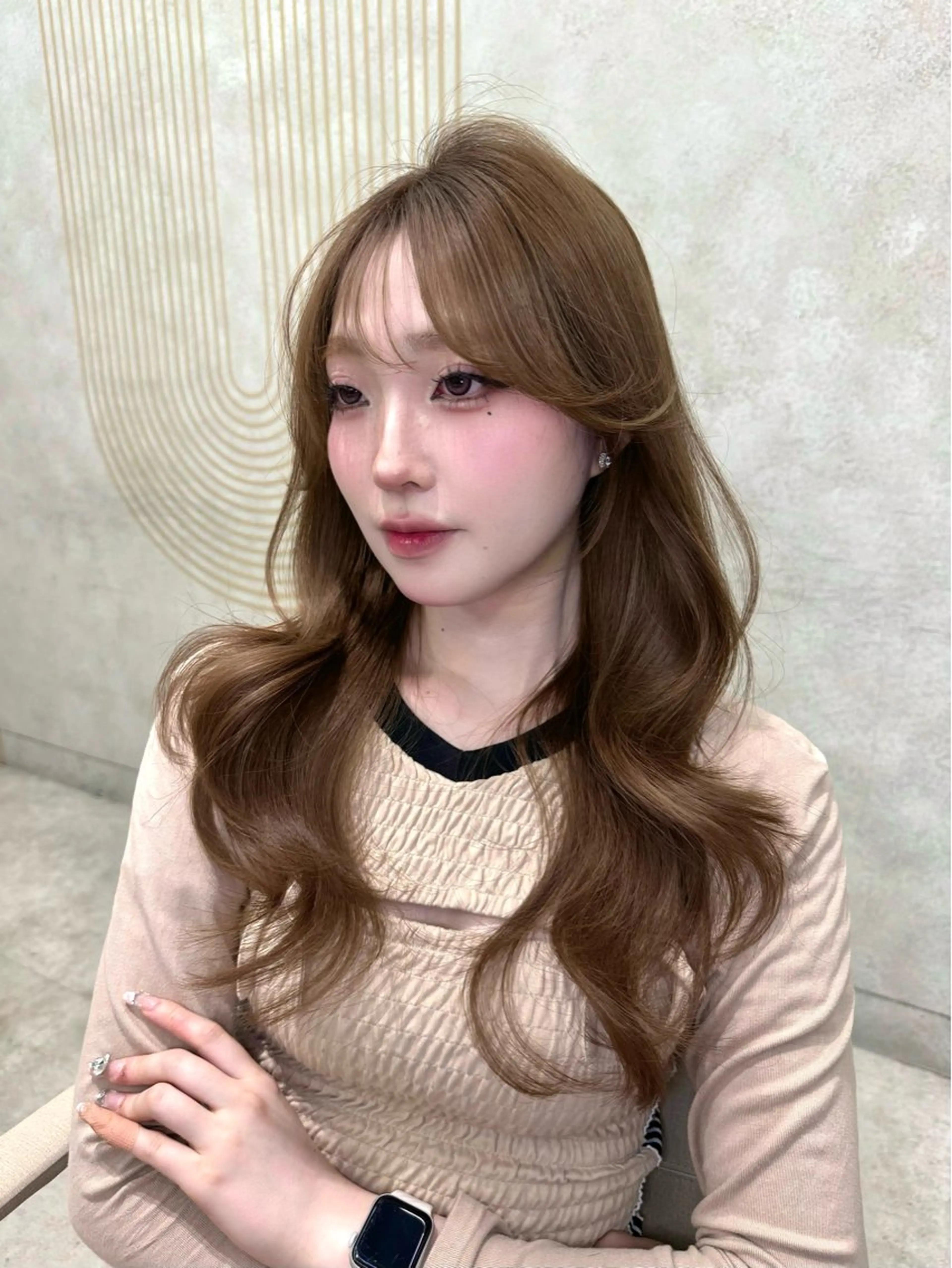 ロング カラー ヘアカラー 𝘚𝘦𝘫𝘶𝘯 レイヤー/水光カラーのヘアスタイル