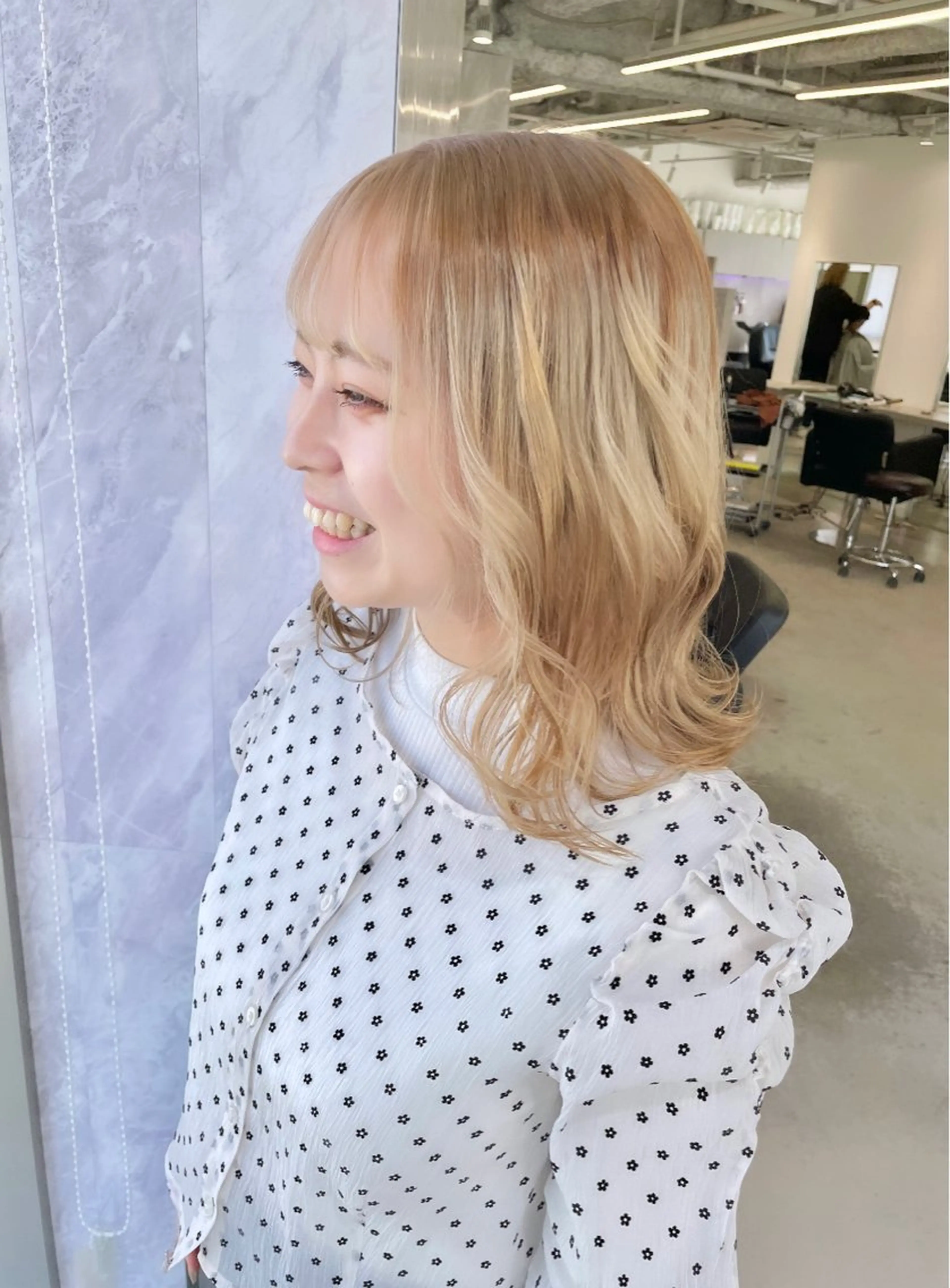 ミディアム カット ヘアカラー トリートメント ヘアセット 🎗井上 竜 ブリーチ指名No.1のヘアスタイル