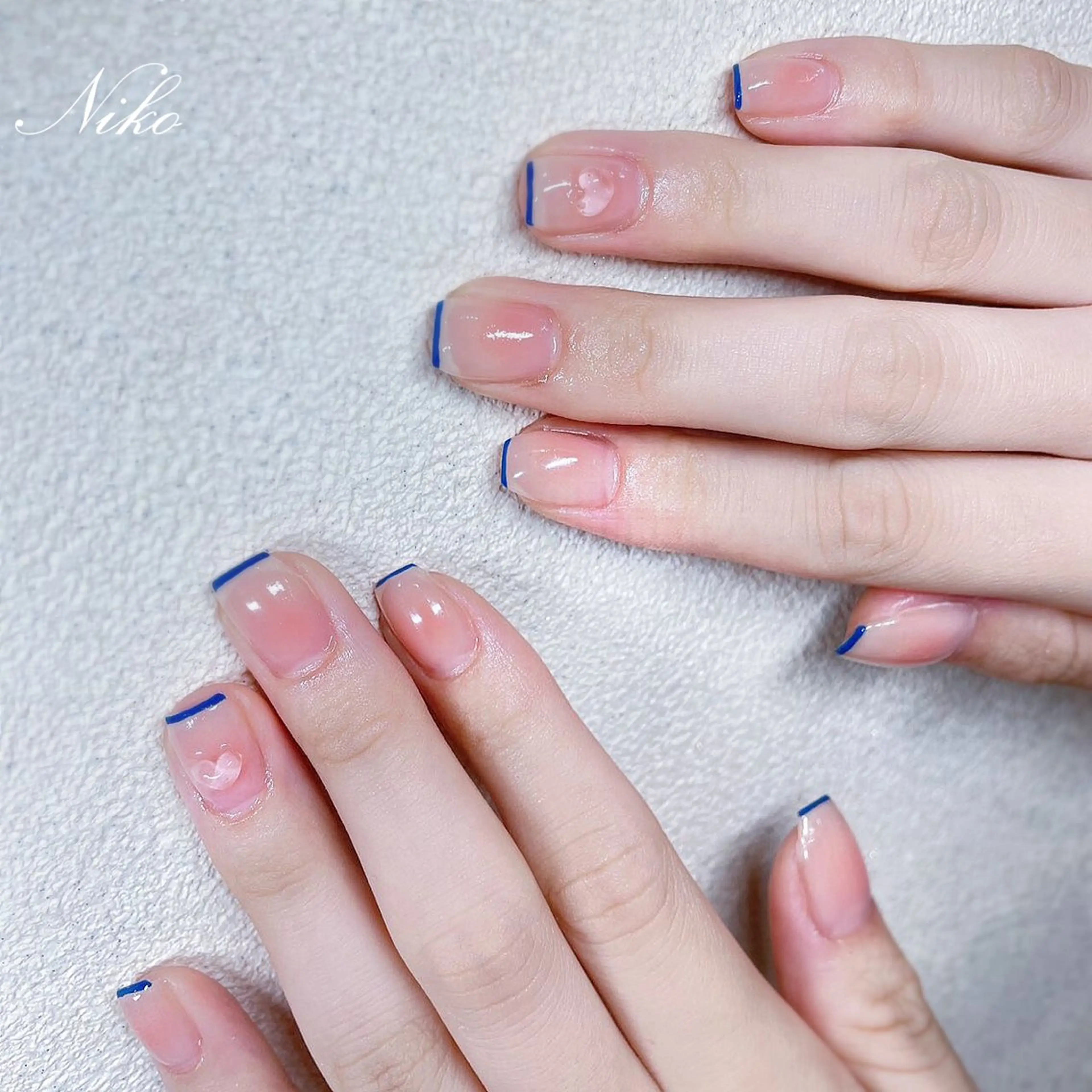 ネイル チークネイル 長さ出し フラッシュネイル フットネイル フレンチネイル ハンドネイル ハンドケア Niko nailサロンのネイルデザイン