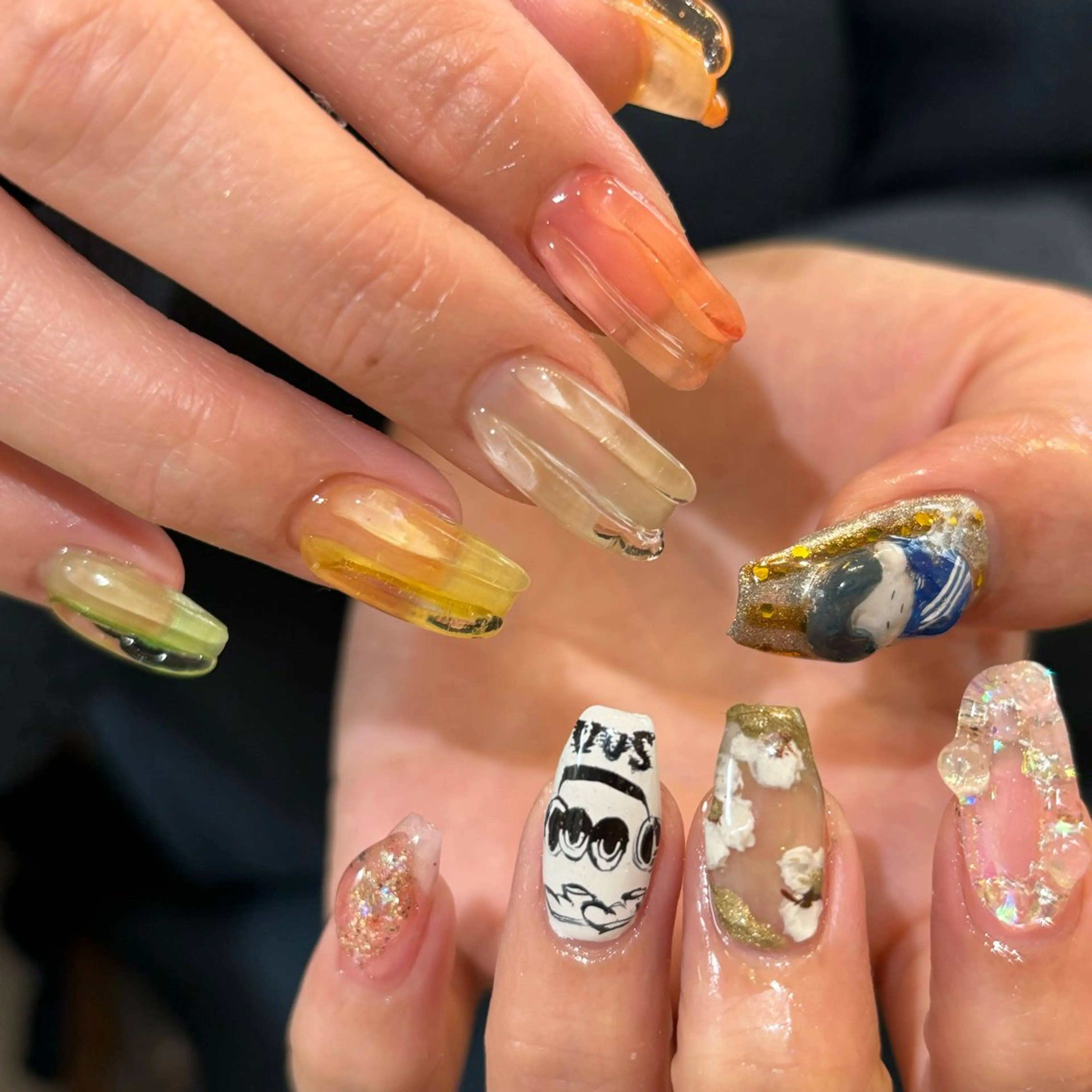 ネイル アートネイル ハンドネイル 【カメレオン】 上村 祥子のヘアスタイル