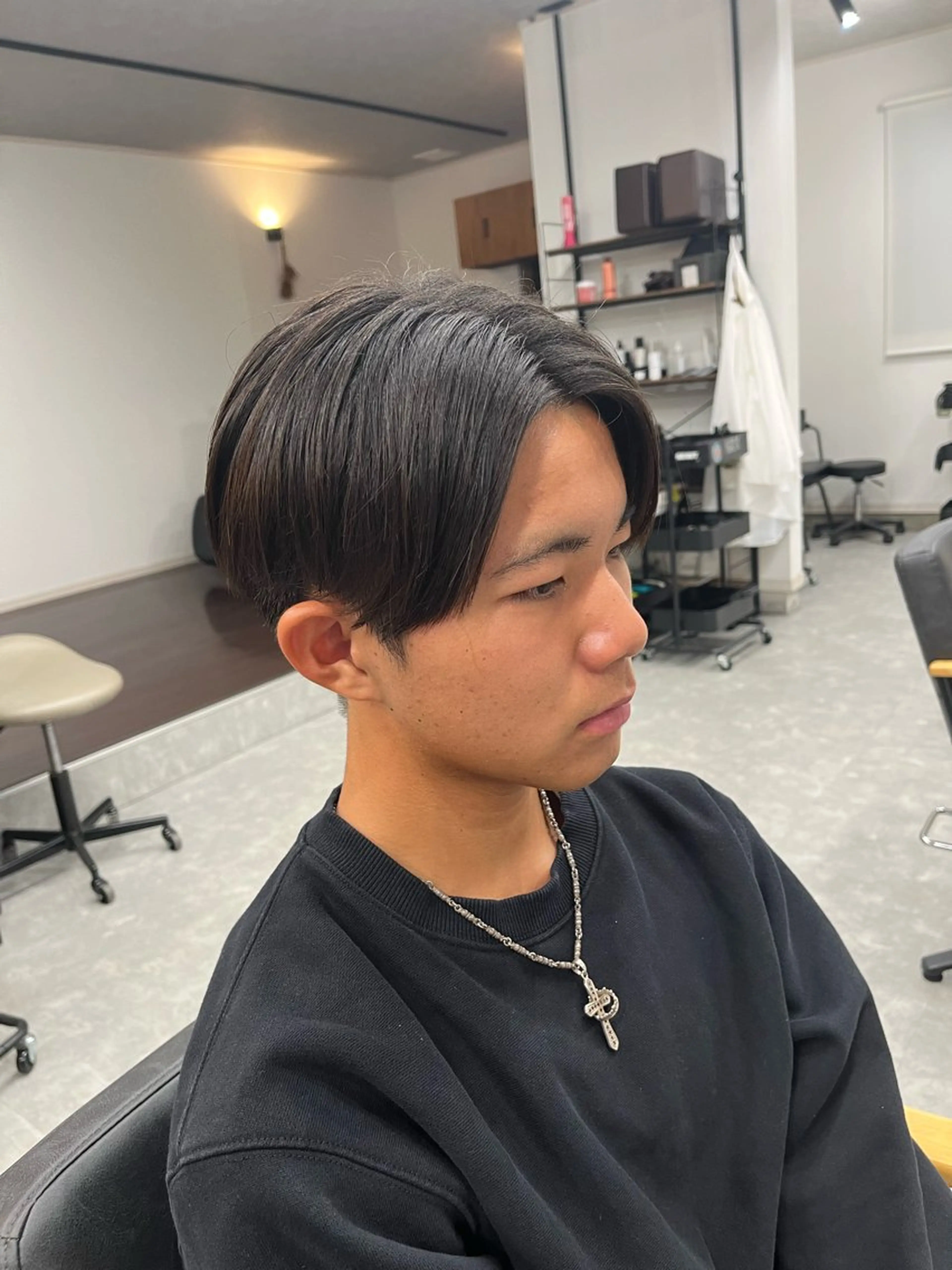 メンズ センターパート 縮毛矯正/メンズ パーマWATARUのヘアスタイル