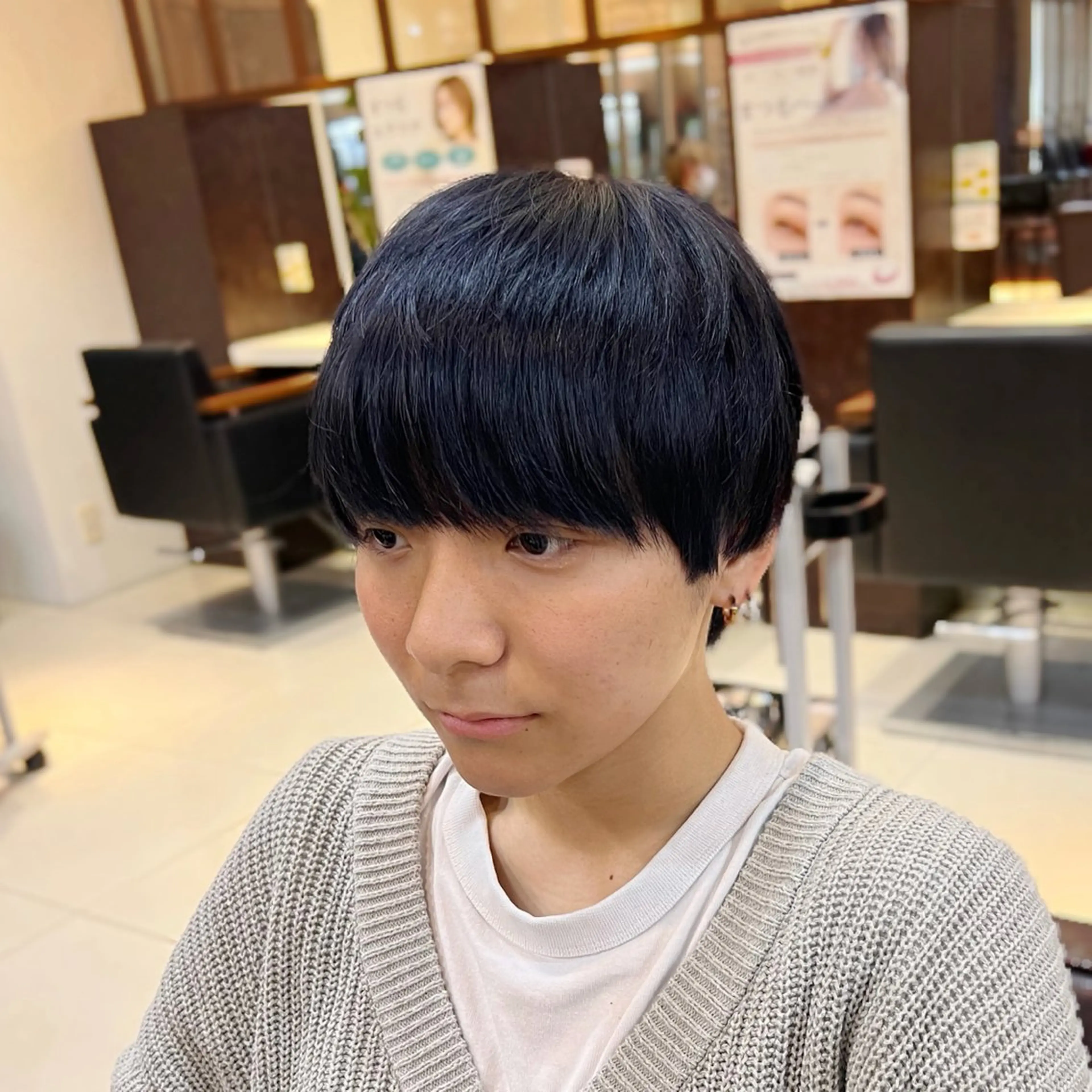 カラー メンズ 🩵透明感カラー🩵 緒方美柚のヘアスタイル