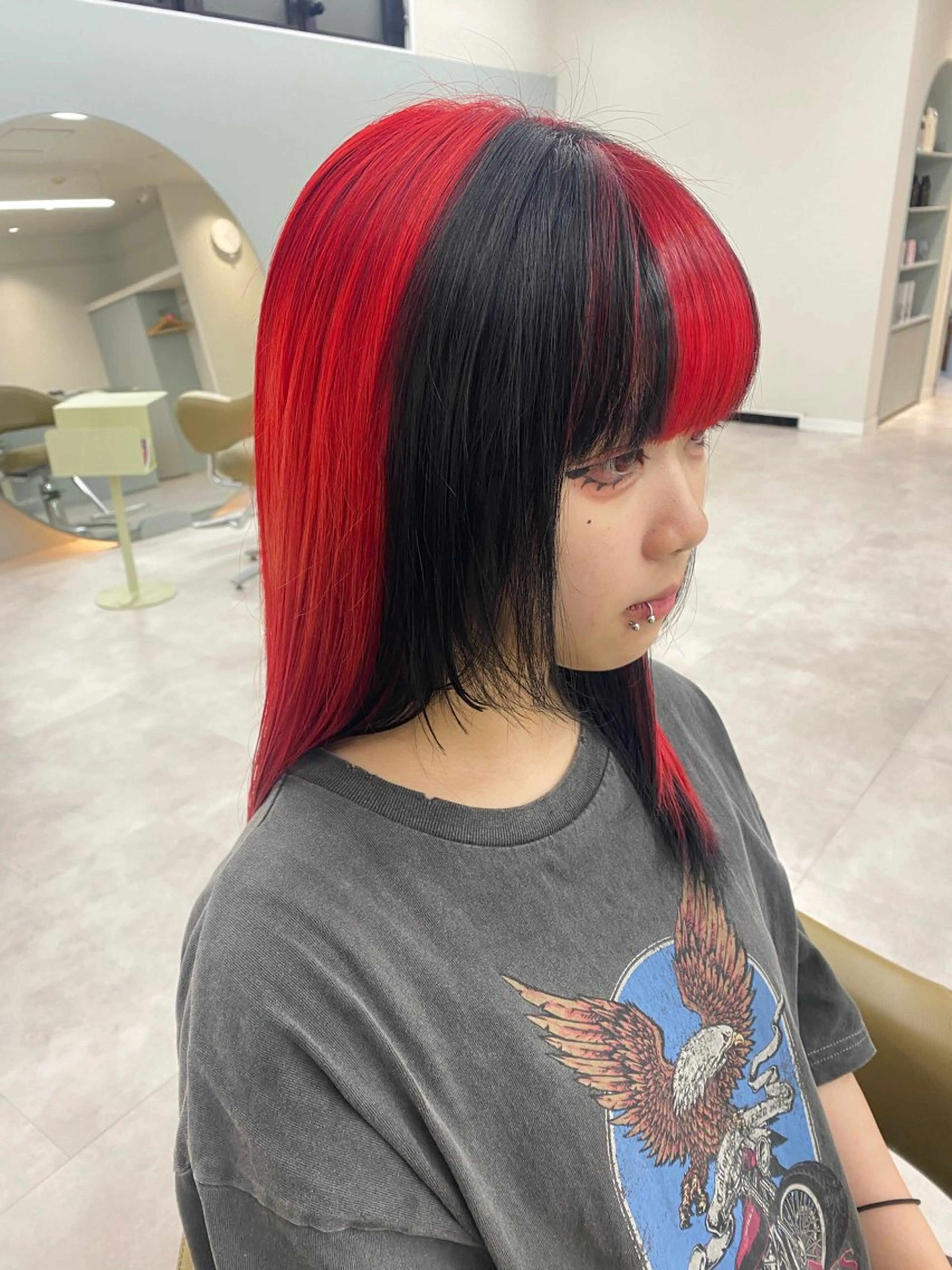 ロング カラー ブリーチ デザインカラー 🫧暖色系カ ラー/斎藤奈々🫧のヘアスタイル