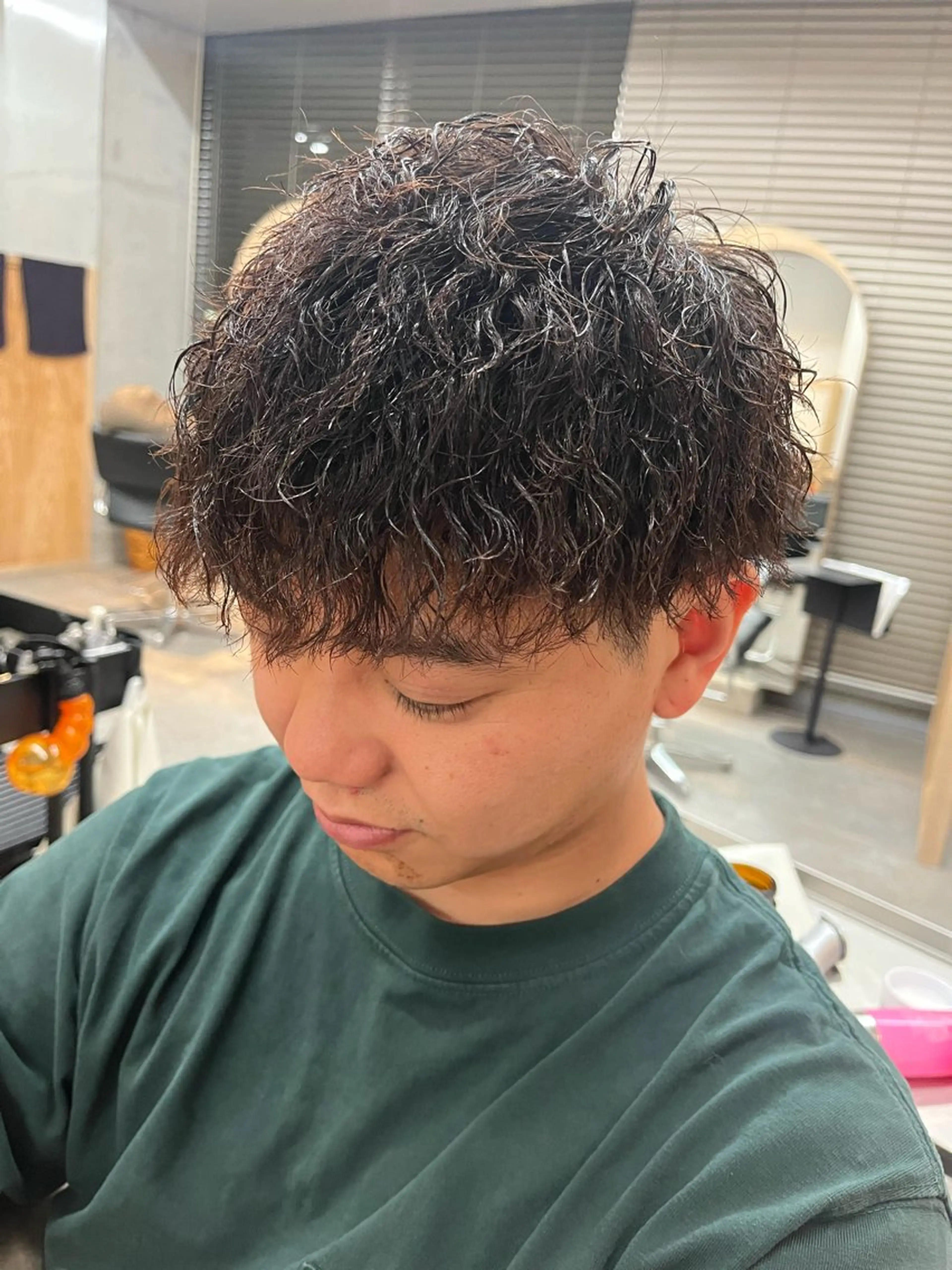 パーマ メンズ カット パーマ 長谷川 啓吾のヘアスタイル