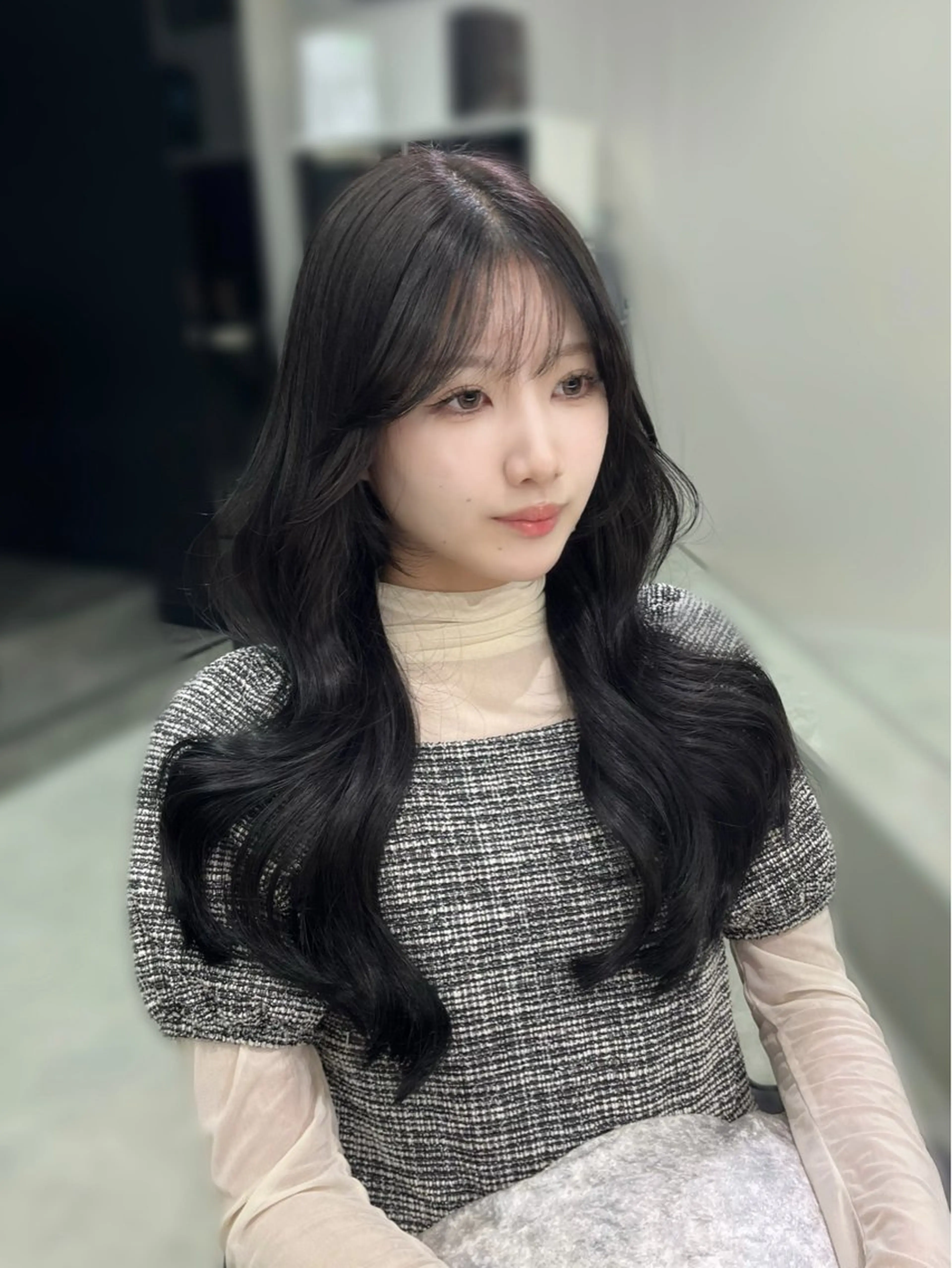 ロング カラー グレージュ オリーブグレージュ オリーブグレー カット ヘアカラー トリートメント Kaho🤍レイヤー ※女性限定のヘアスタイル