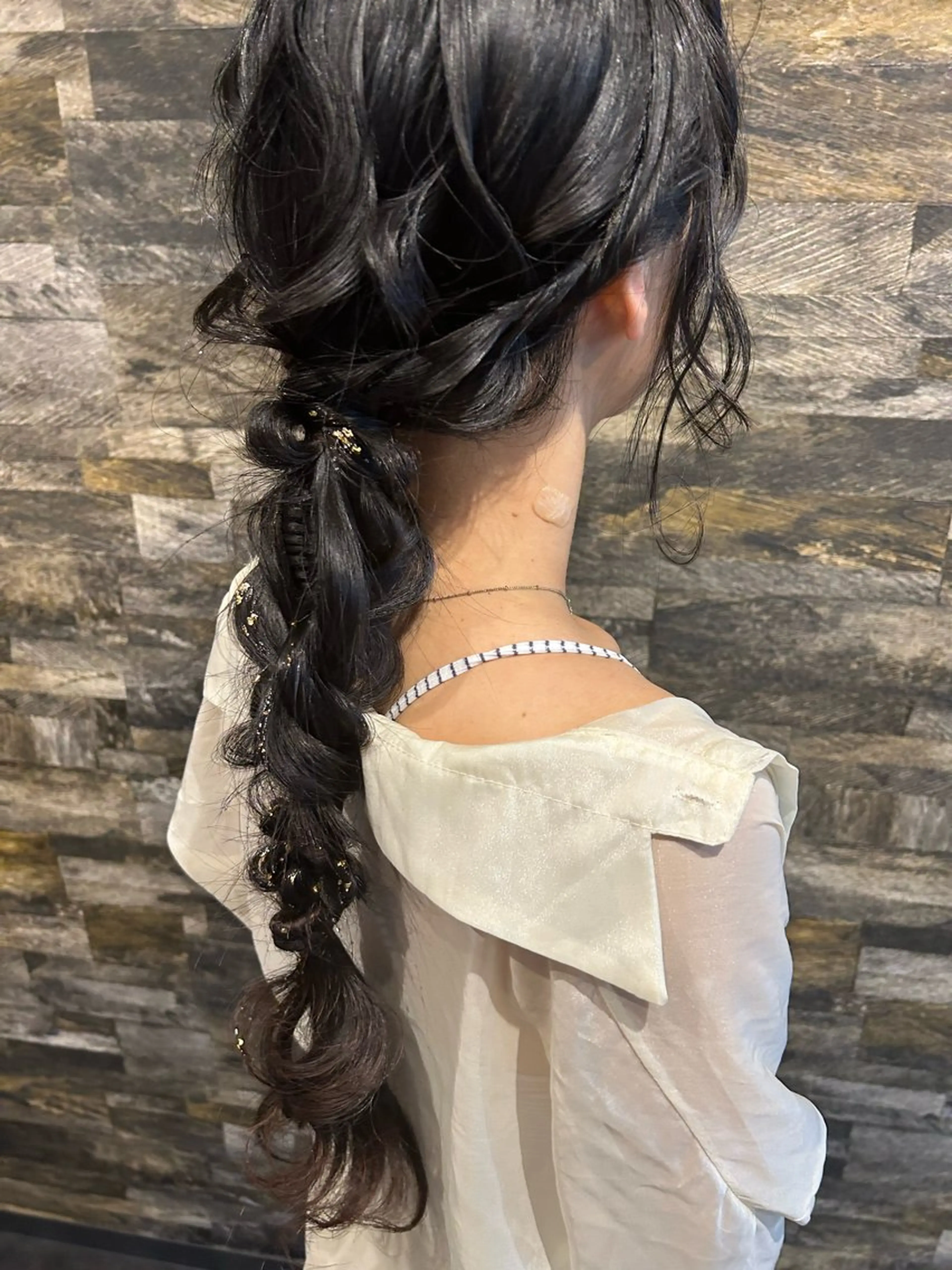 ロング ヘアアレンジ 結婚式・ブライダル ロング ヘアセット 飯塚 沙衣のヘアスタイル