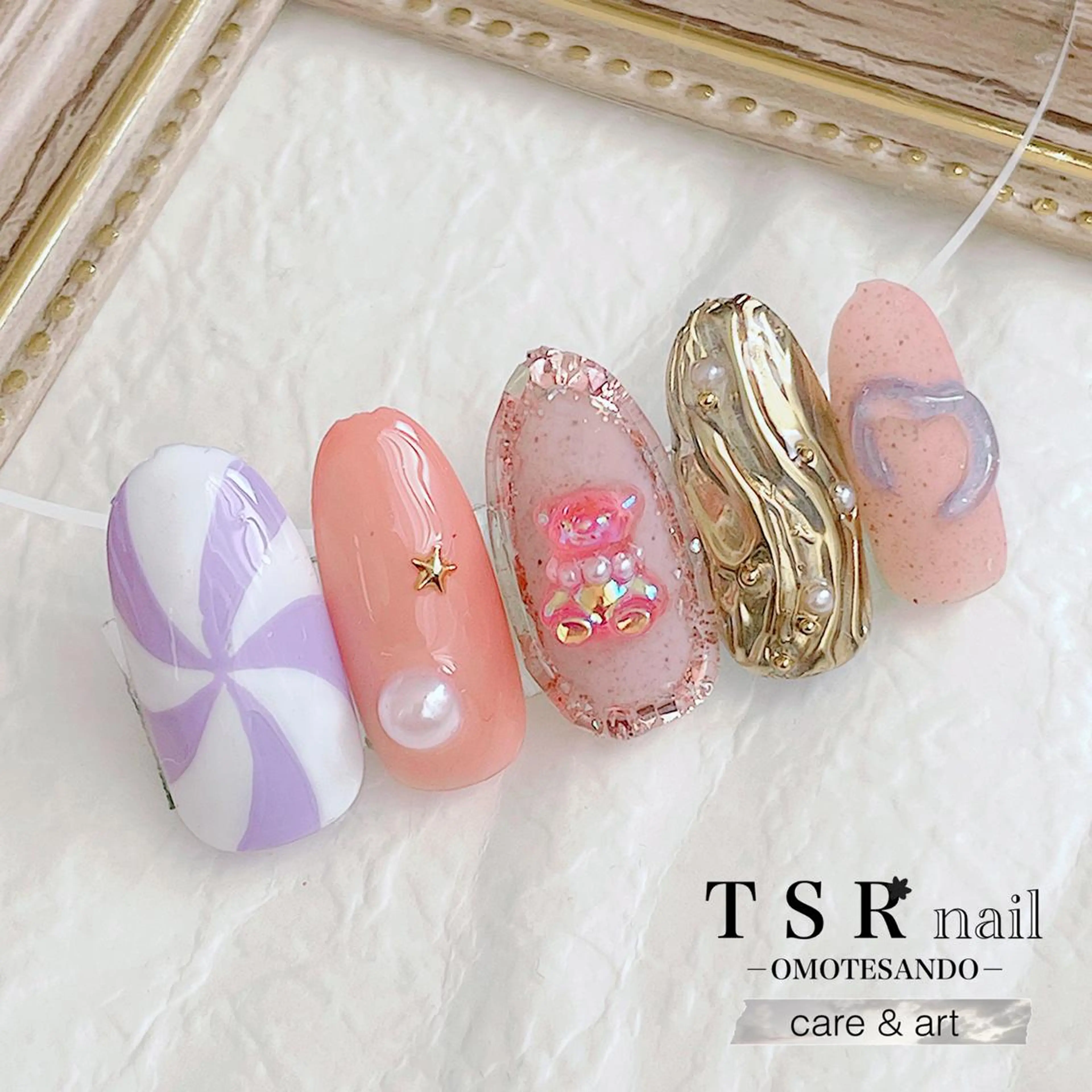 ネイル ジェルネイル パラジェル ネイルチップ フットネイル 爪咲 りり花のネイルデザイン