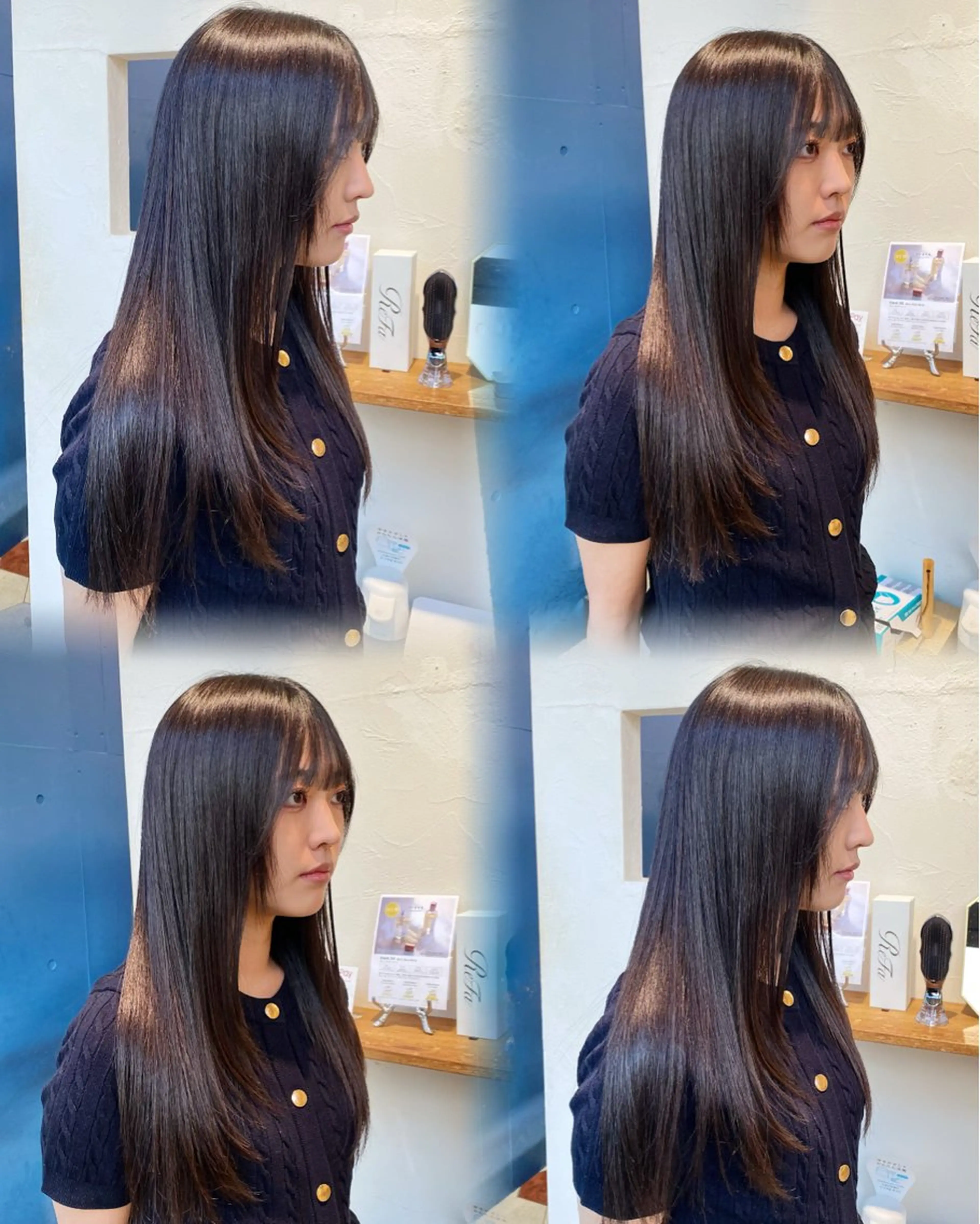 ロング カット 縮毛矯正 艶カラー/ 縮毛矯正 /   タキダのヘアスタイル
