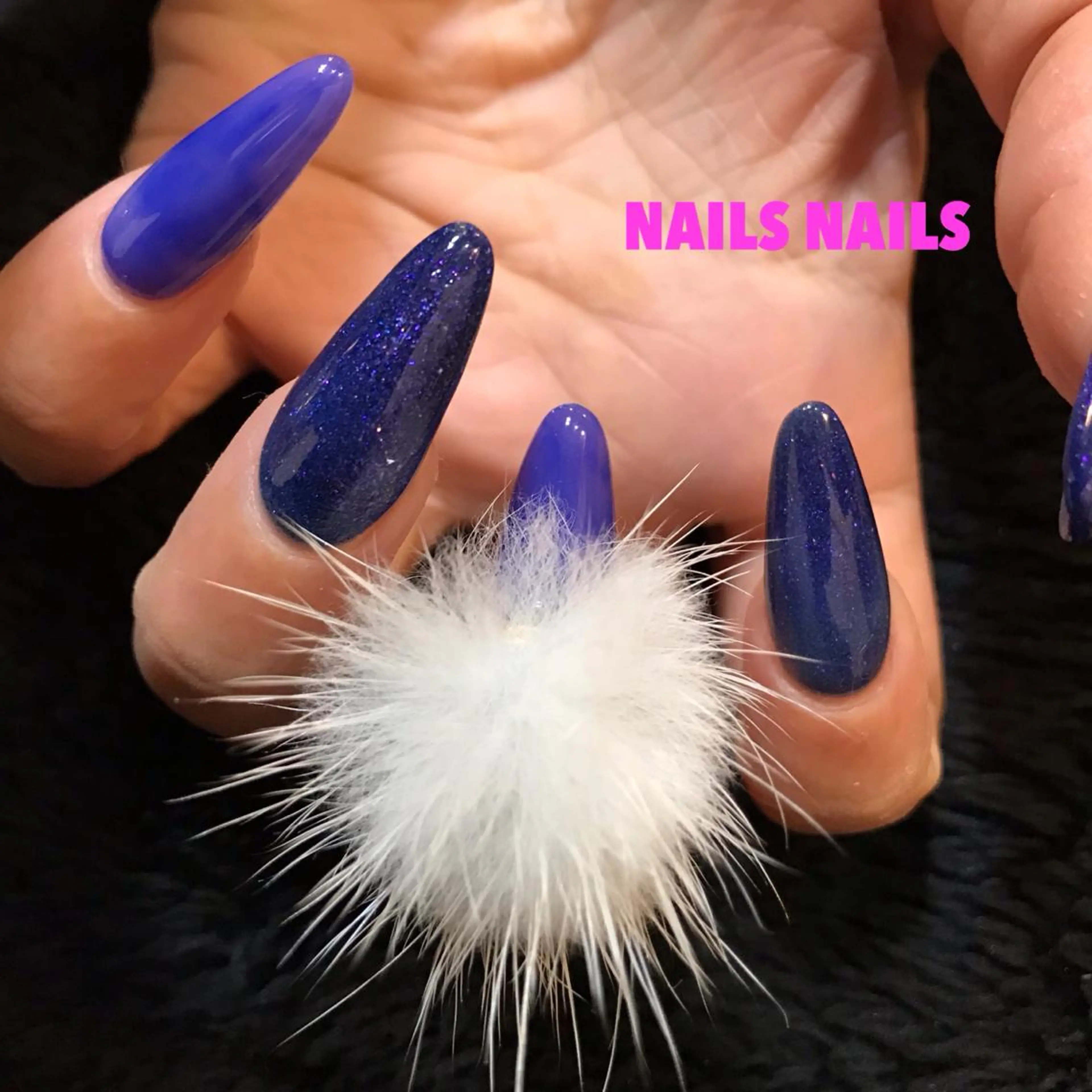 ネイル ブルー マグネットネイル ネイビー パープル スカルプネイル ハンドネイル NAILSNAILS ERIKAのネイルデザイン