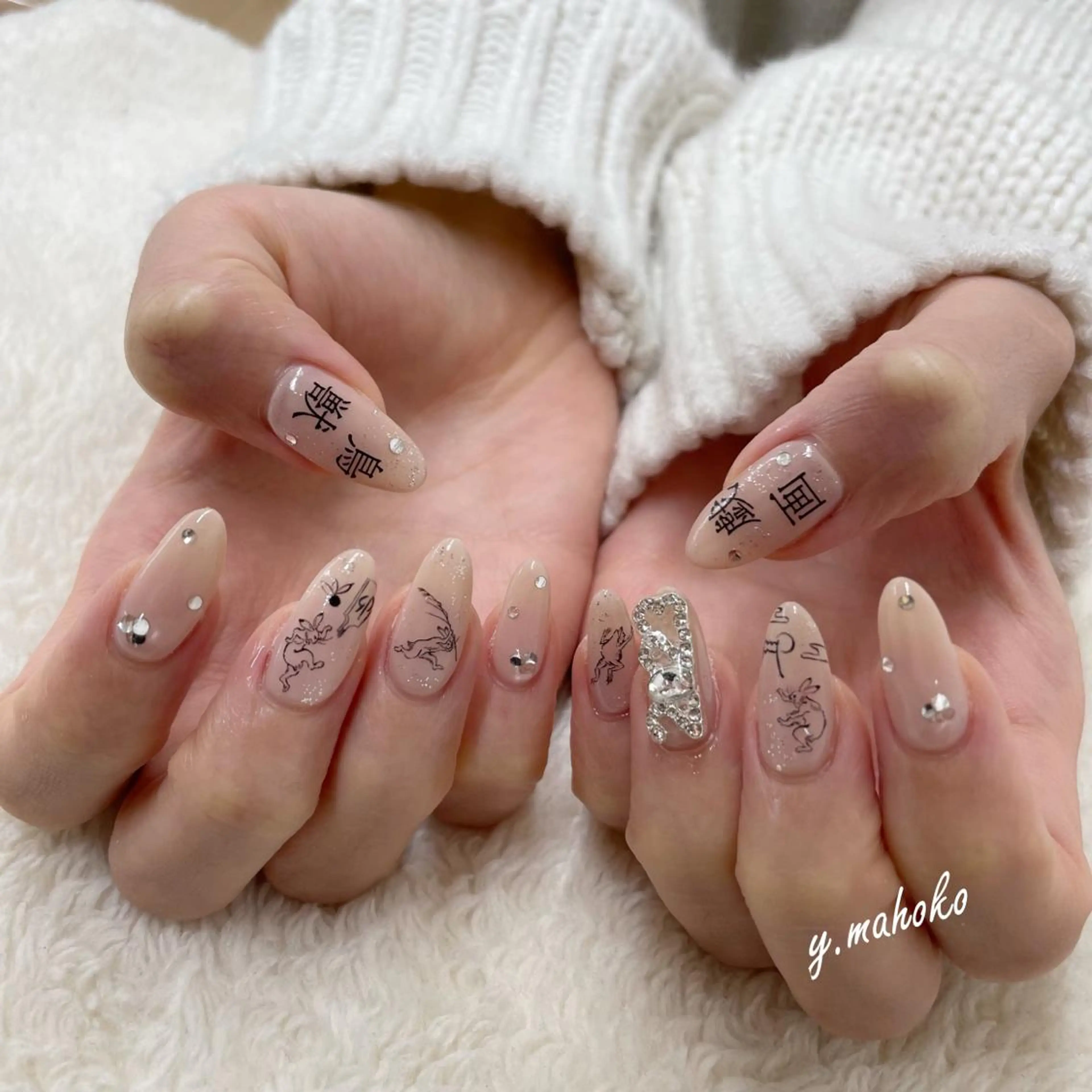 ネイル 持ち込み ハンドネイル éclat_nail mahoのネイルデザイン