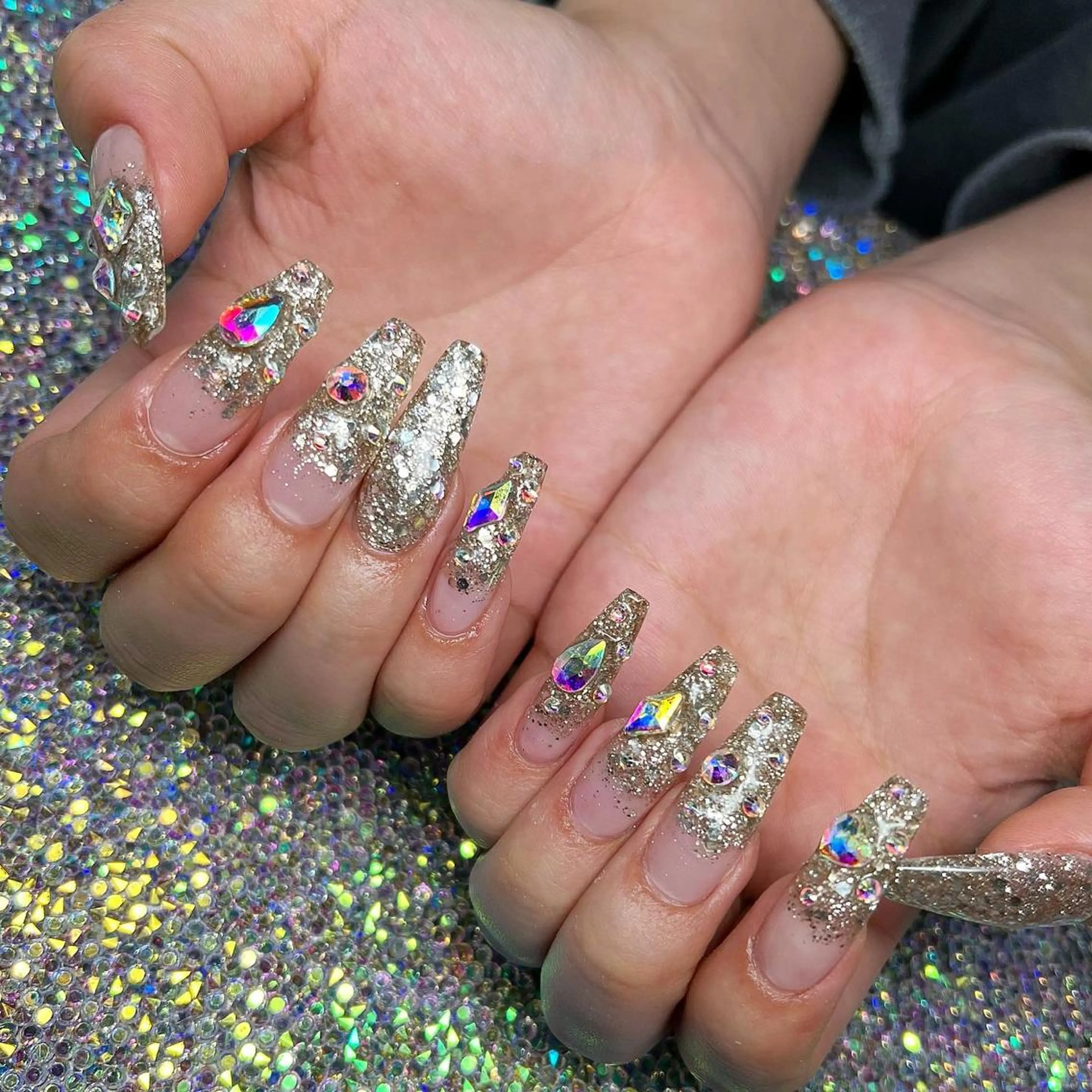 ロング ネイル ハンドネイル nail salon azuのネイルデザイン