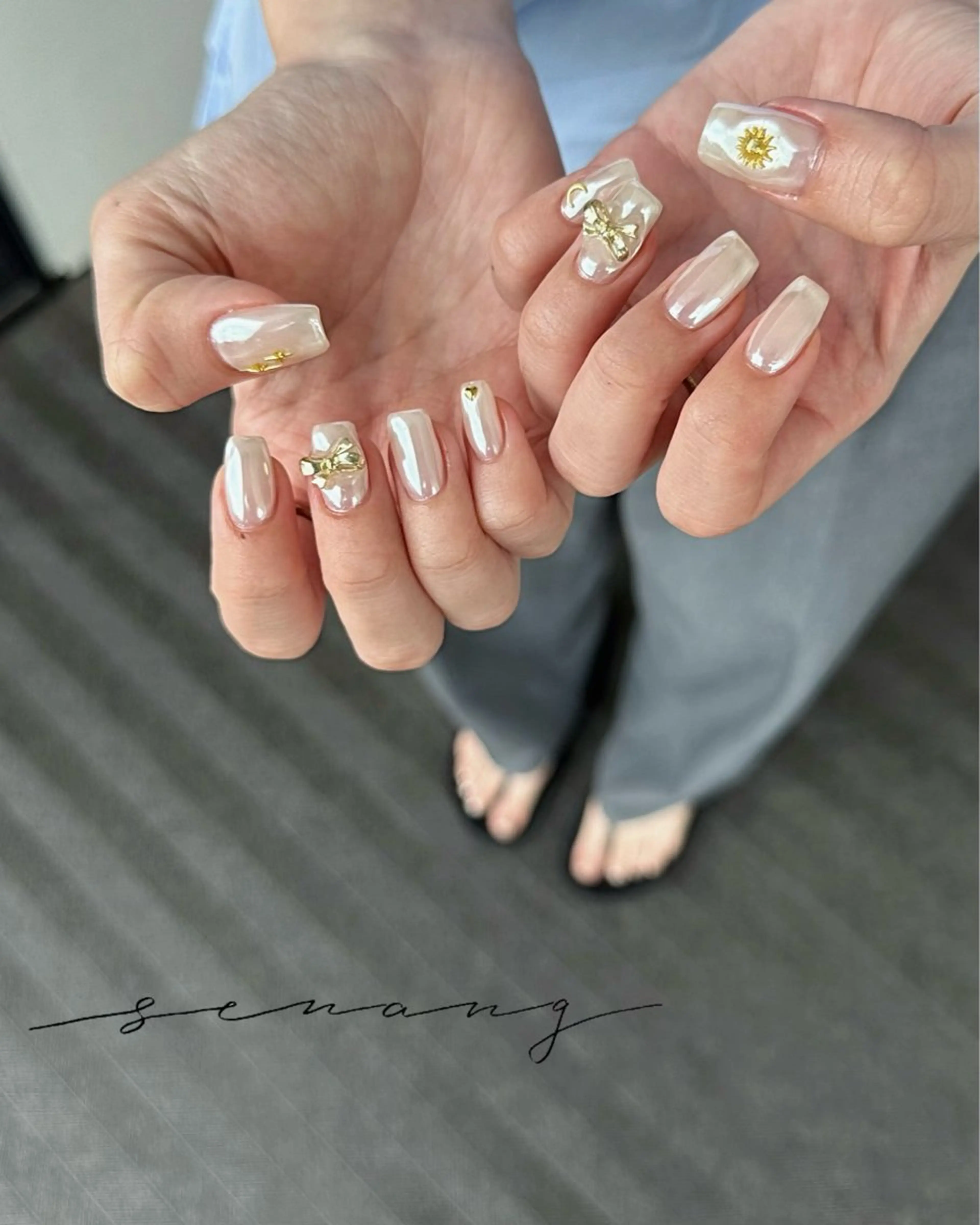 ネイル ミラーネイル ハンドネイル senang所属・senang nailのネイルデザイン
