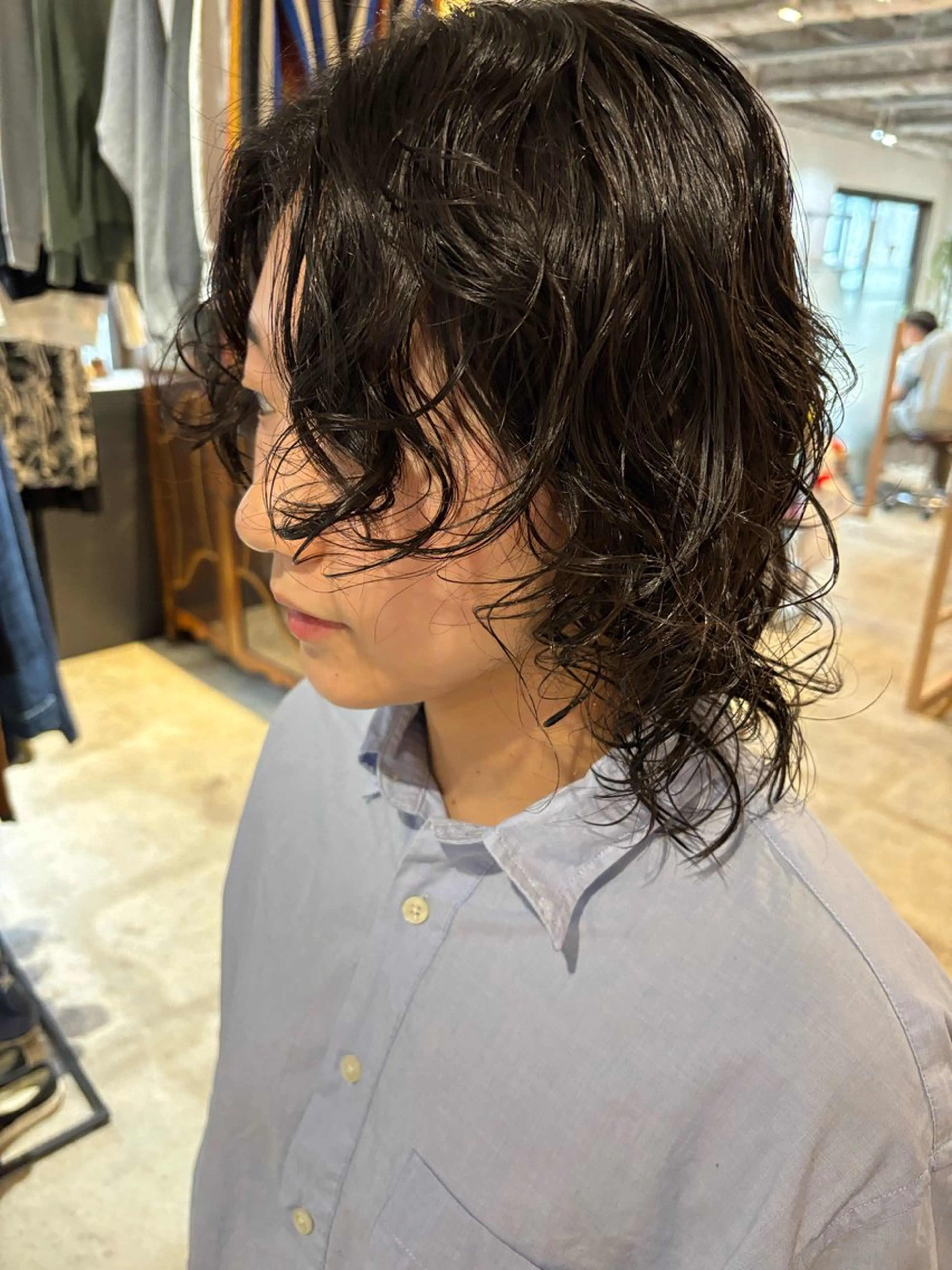 ミディアム パーマ カット パーマ トリートメント Hayashi Shioriのヘアスタイル