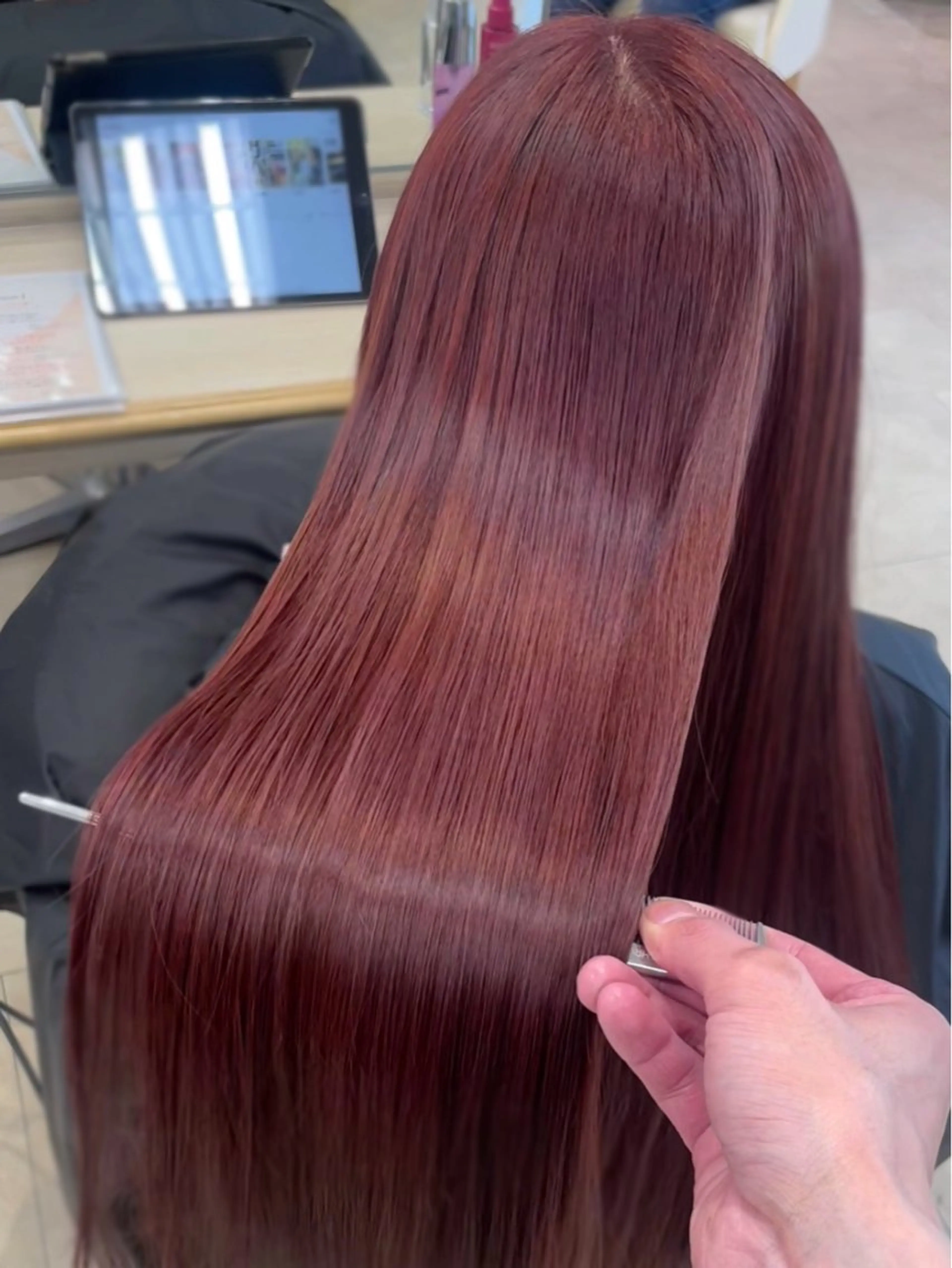 ロング カラー 暖色カラー🍒 ゆの𝜗𝜚˚⋆のヘアスタイル