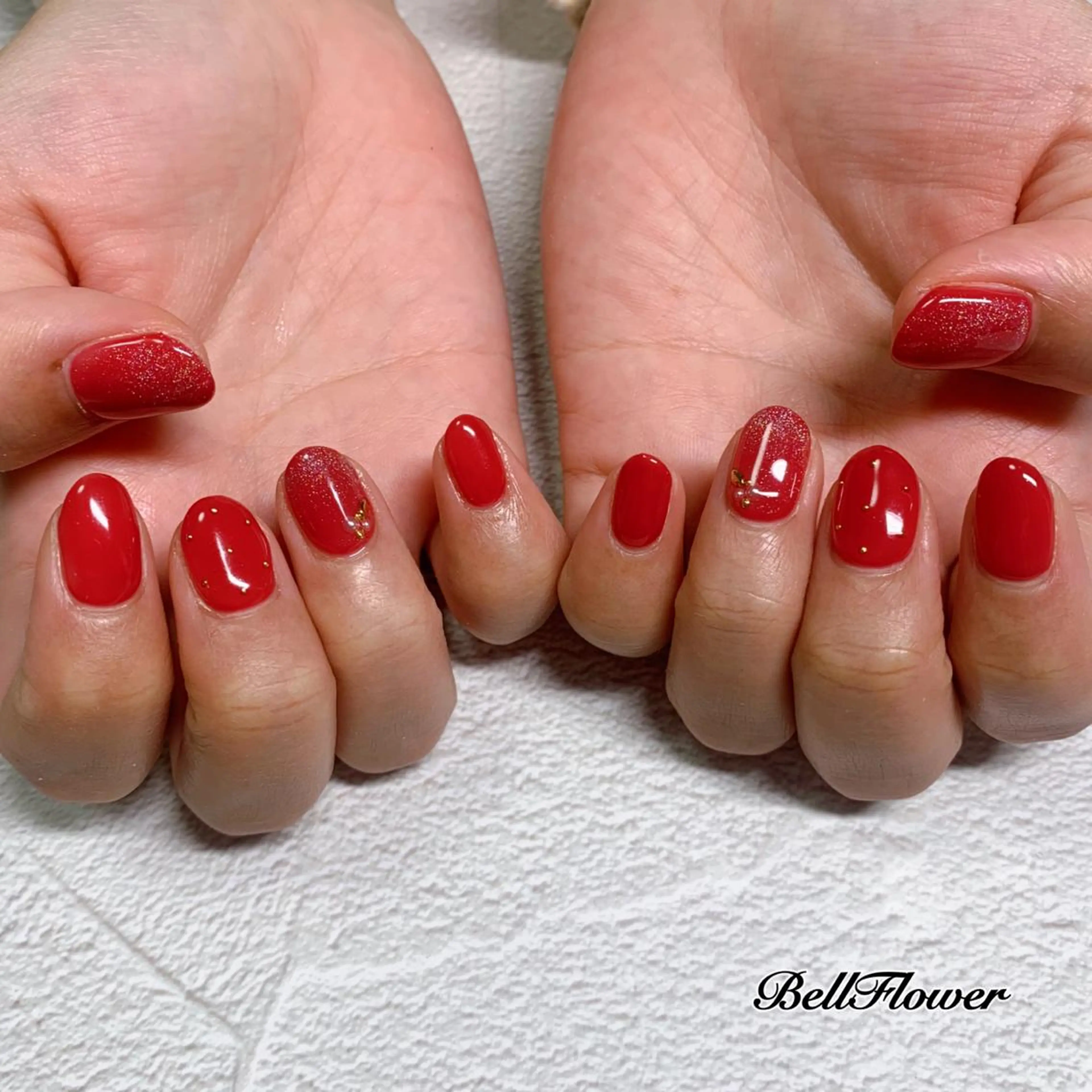 ネイル ハンドネイル Bell Flowerのネイルデザイン