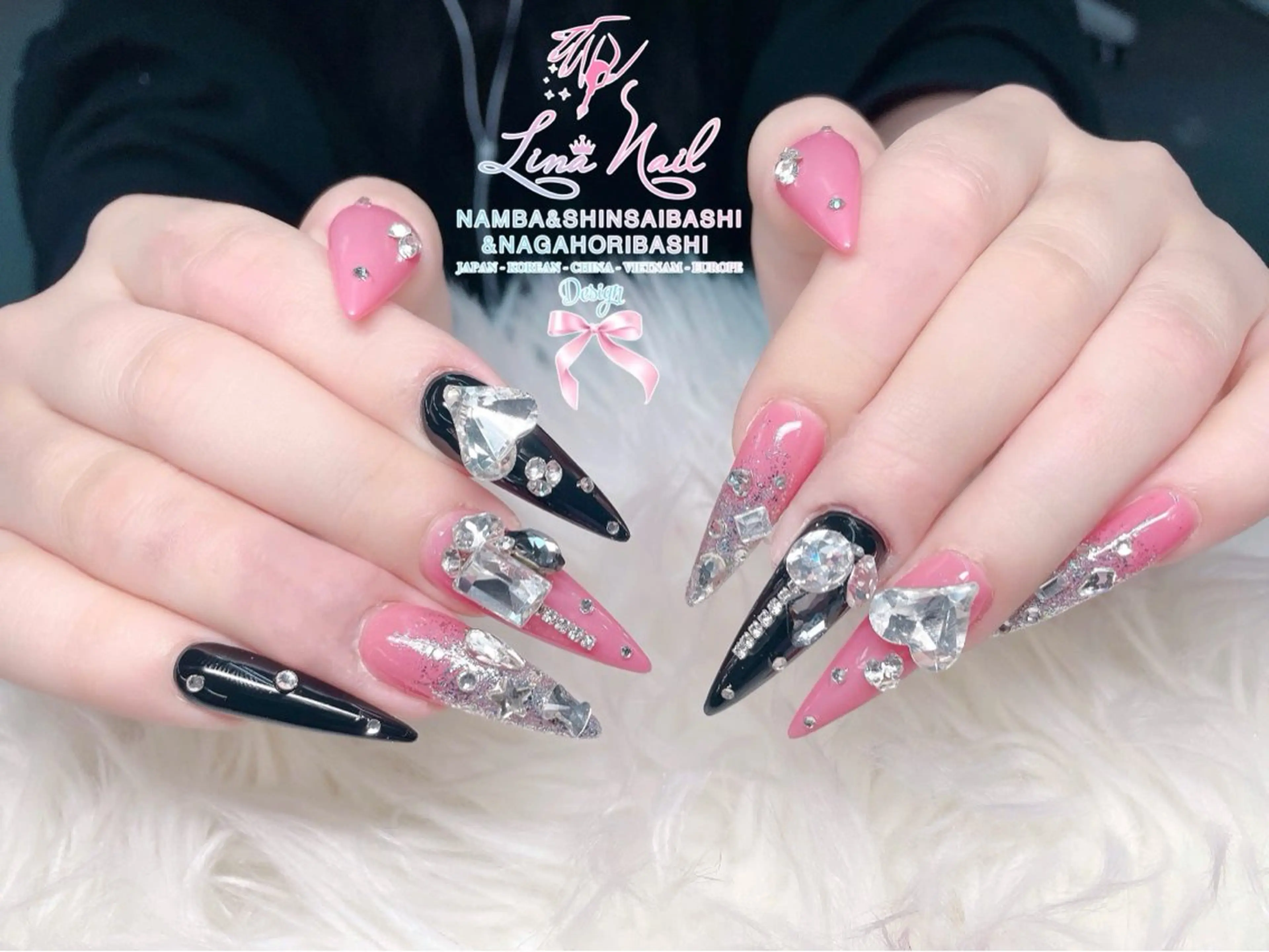 ロング クリスマス ハンドネイル リナネイル 長堀橋店／東心斎橋店のネイルデザイン