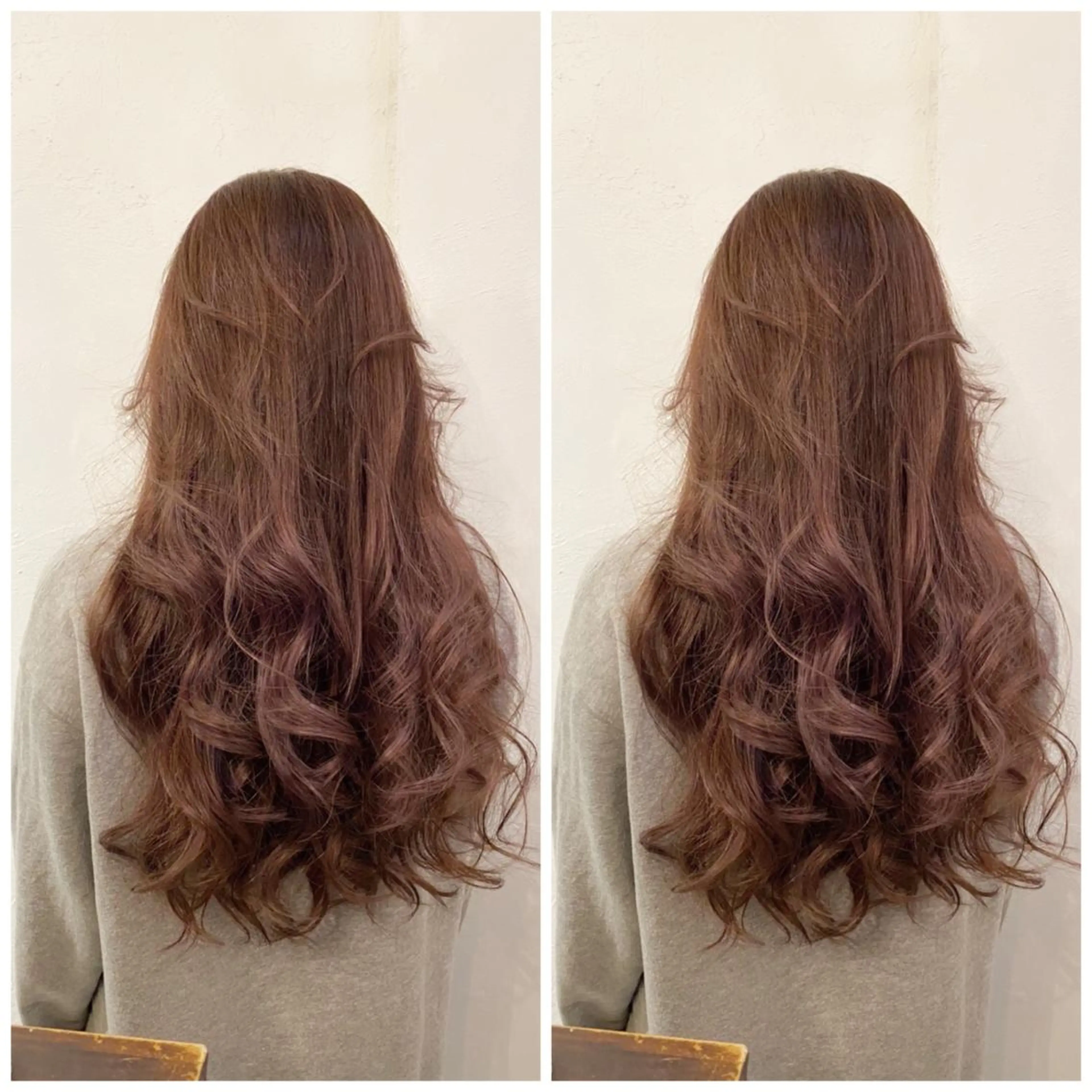 ロング カラー グレージュ ピンクカラー ヘアカラー トリートメント バレイヤージュカラー 特化美容師✨星皓太のヘアスタイル