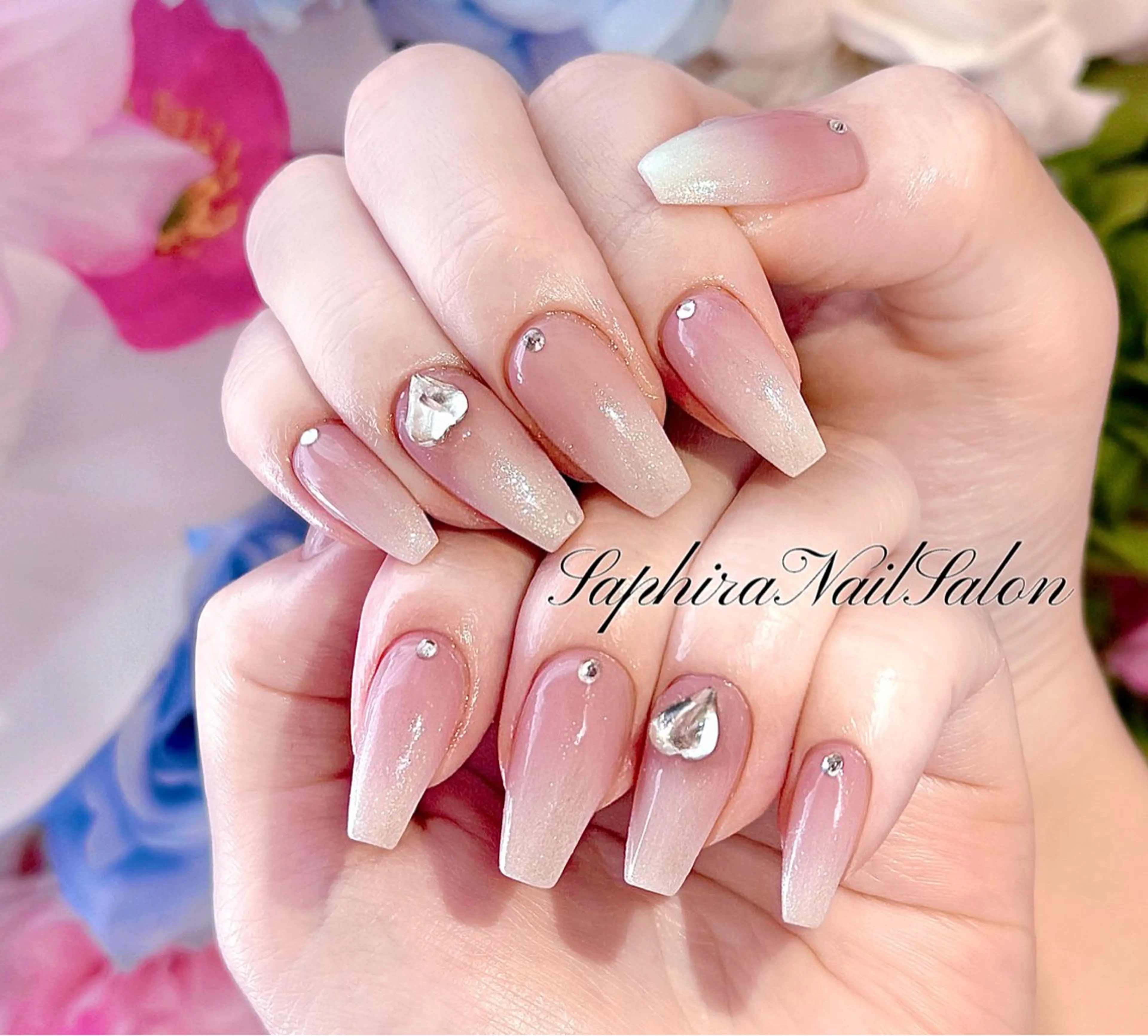 カラー ハンドネイル Saphiraネイル サロン錦糸町のネイルデザイン