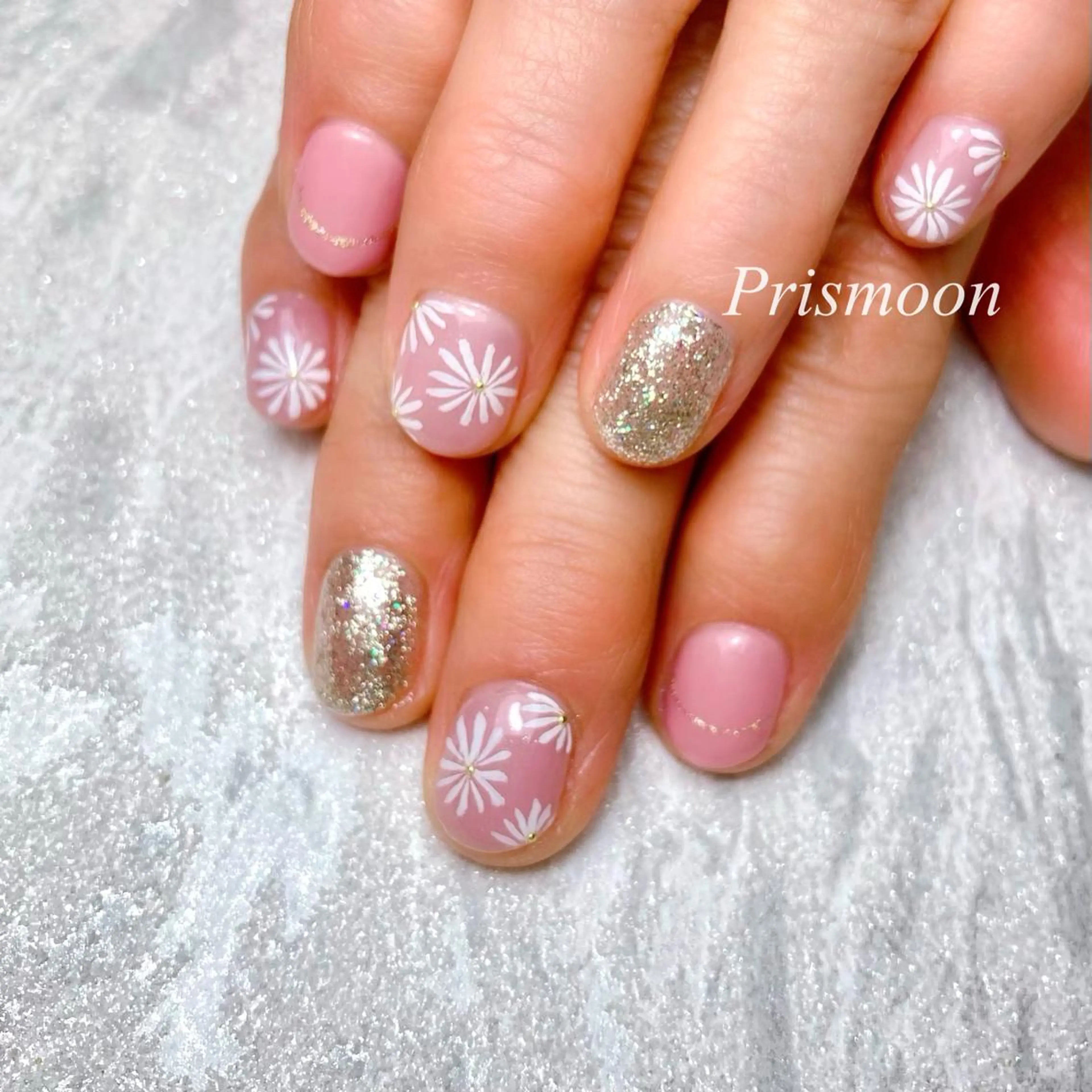 ネイル フラワーネイル Prismoon  Nail所属・Prismoon Nailのネイルデザイン