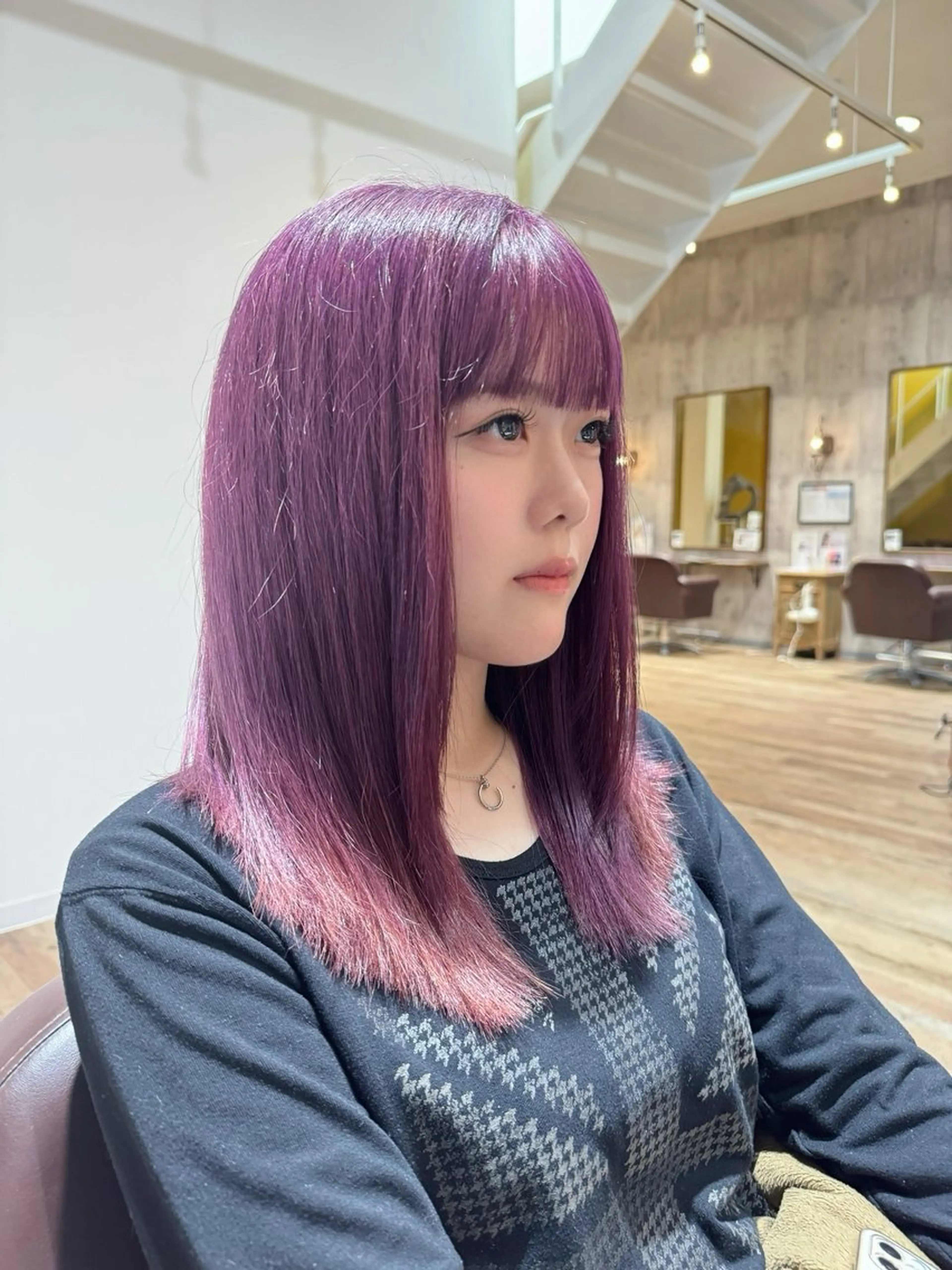 ミディアム ヘアカラー トリートメント 🔅透明感カラー切田 はじめ🔆のヘアスタイル