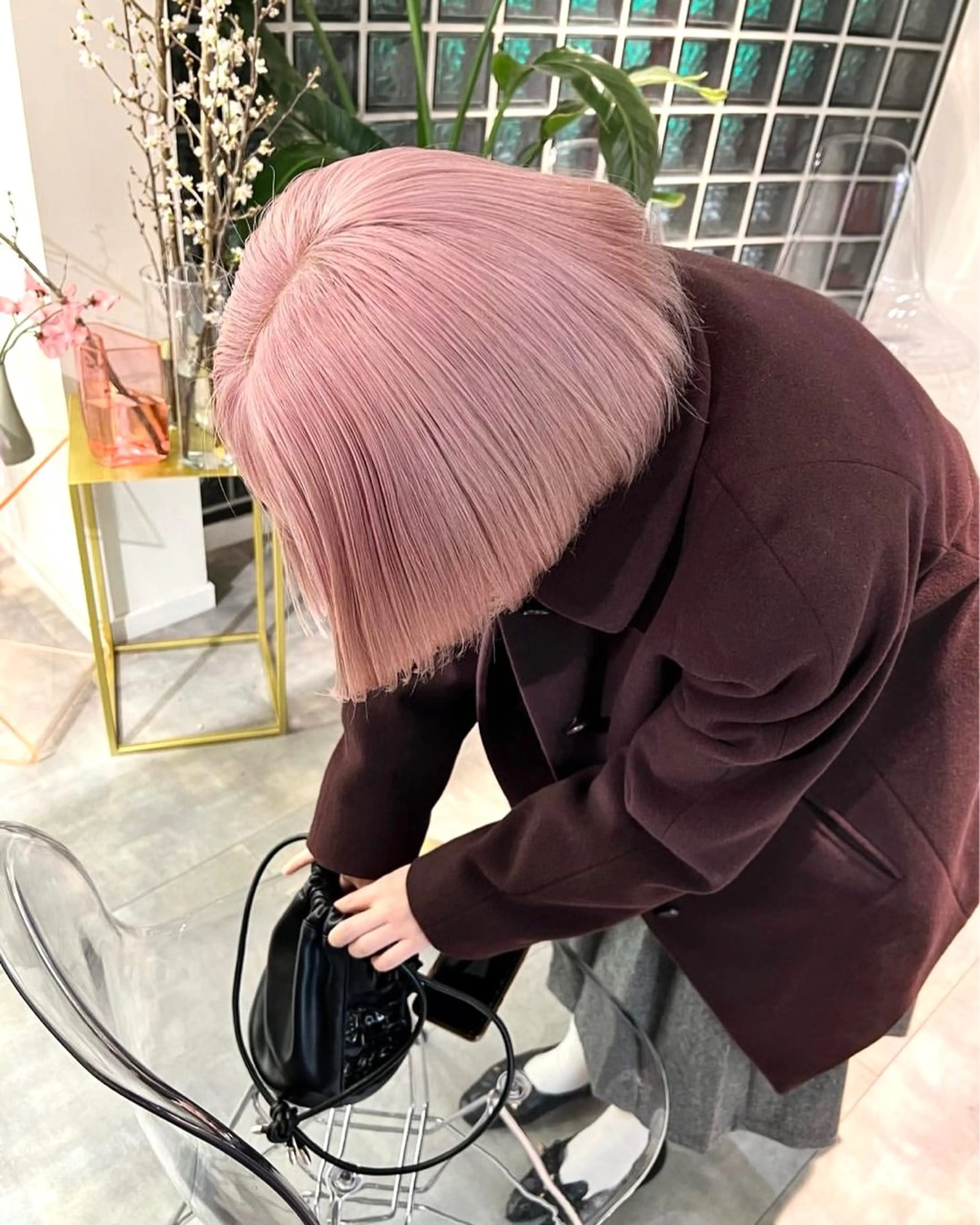 ショート カラー ヘアカラー トリートメント 大阪ヘアカラー ブリーチmarinaのヘアスタイル