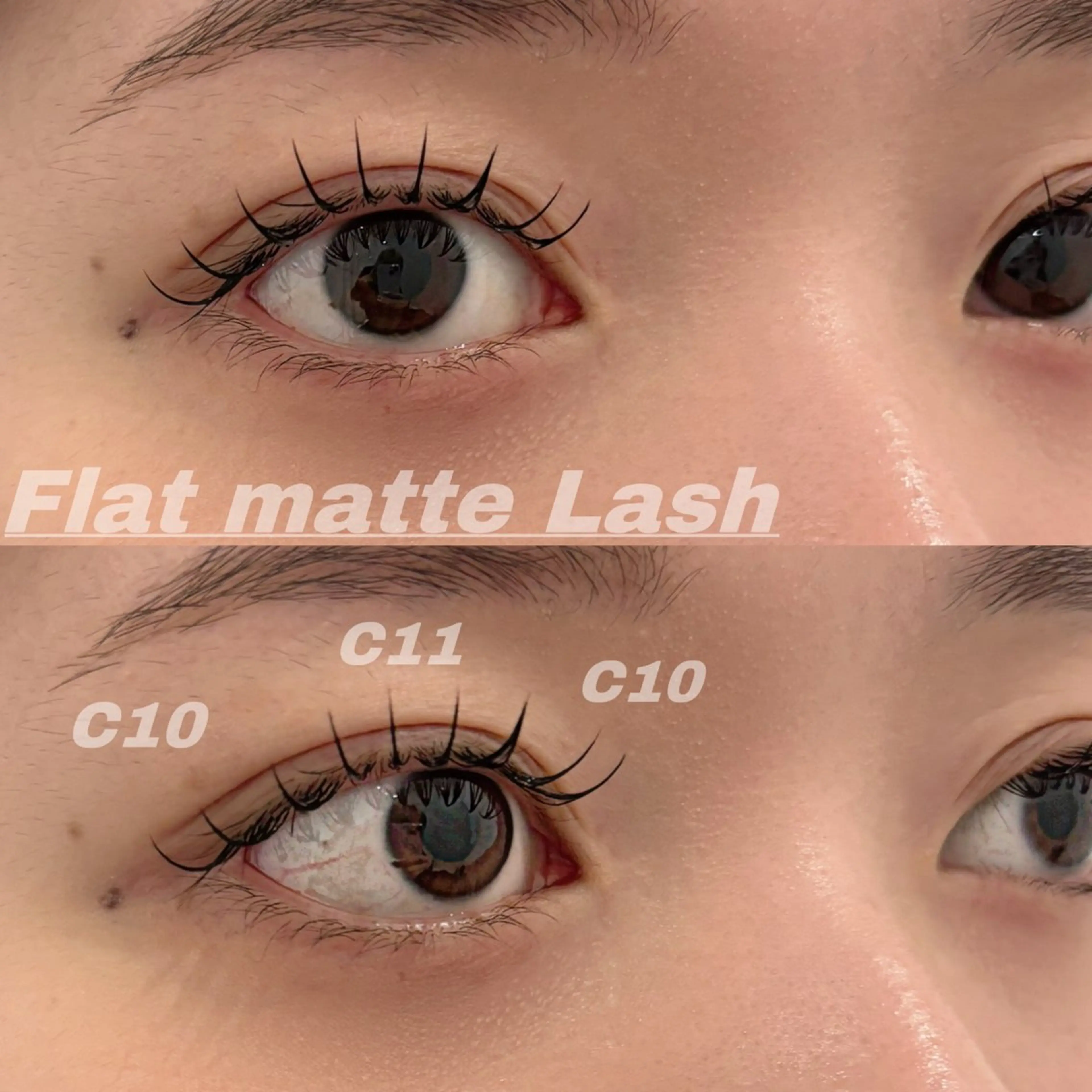 マツエク・マツパ 束感まつ毛 Cカール フラットラッシュ Eye ELSA lash栄店 長沼の眉毛・アイブロウイメージ