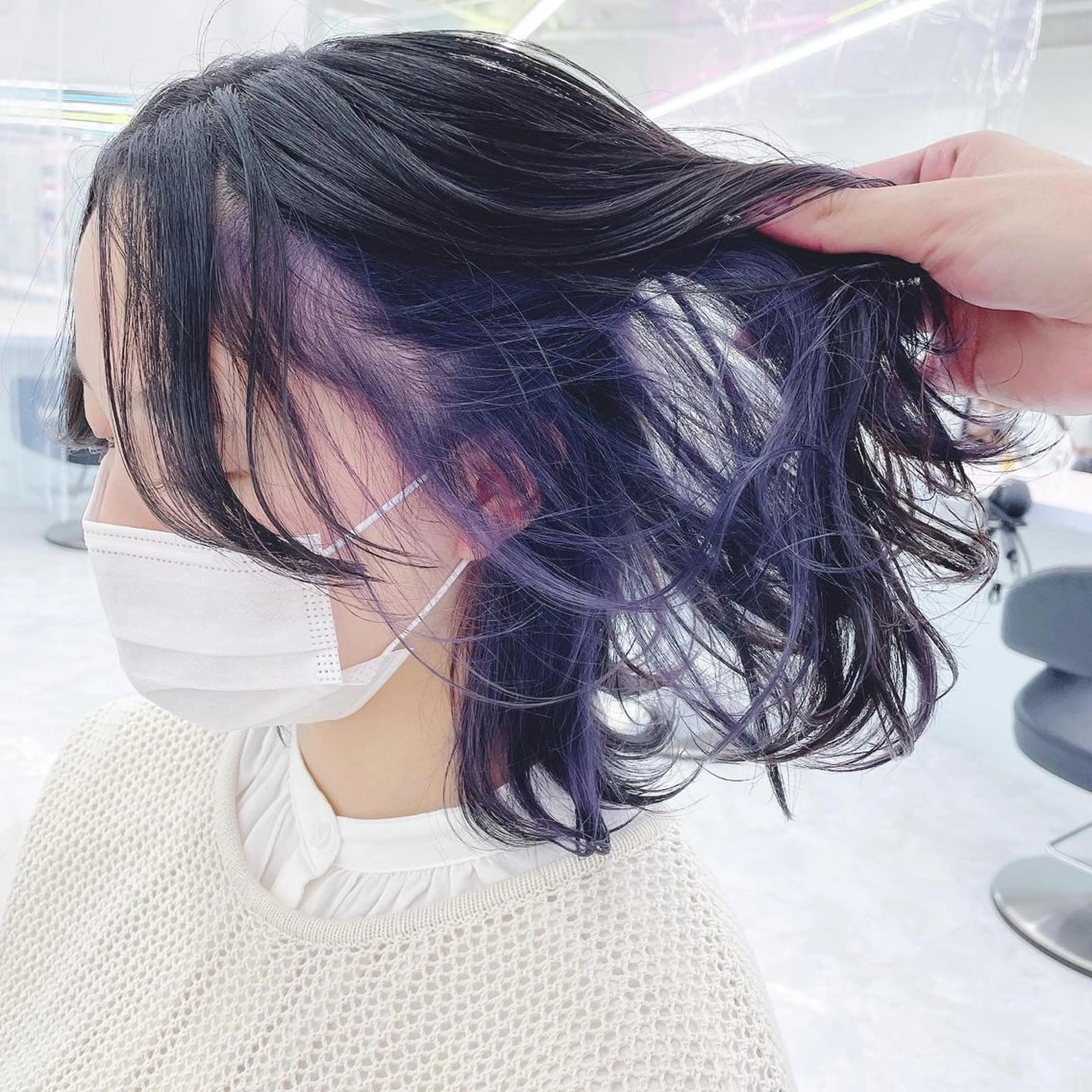 ロング カラー バイオレットカラー ヘアカラー トリートメント SALOWIN 札幌大通り店所属・🏆ウルフ/レイヤー 指名No.1山口圭佑のヘアスタイル