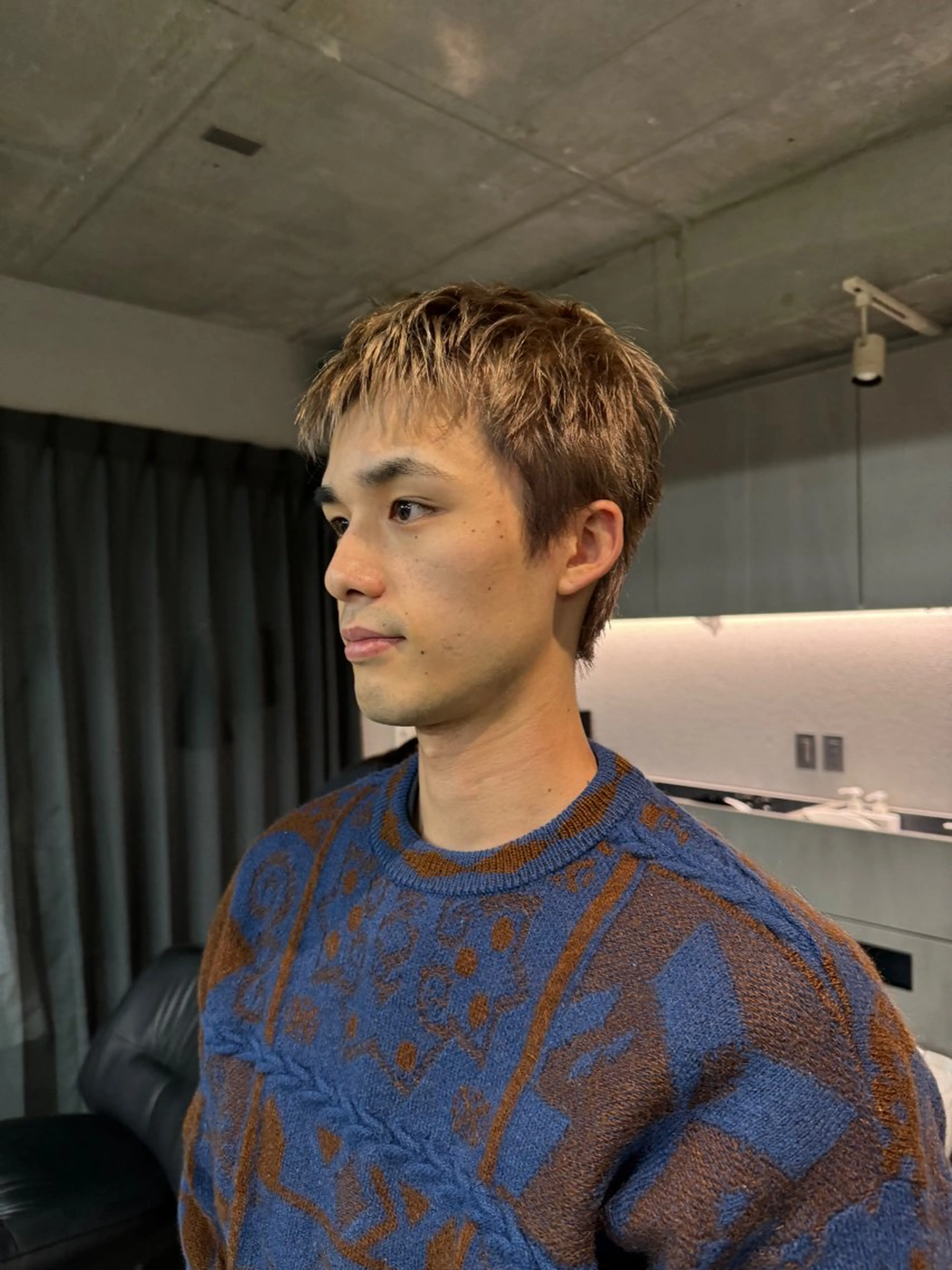 ショート カラー メンズ カット 吉田一輝 外国人パーマのヘアスタイル
