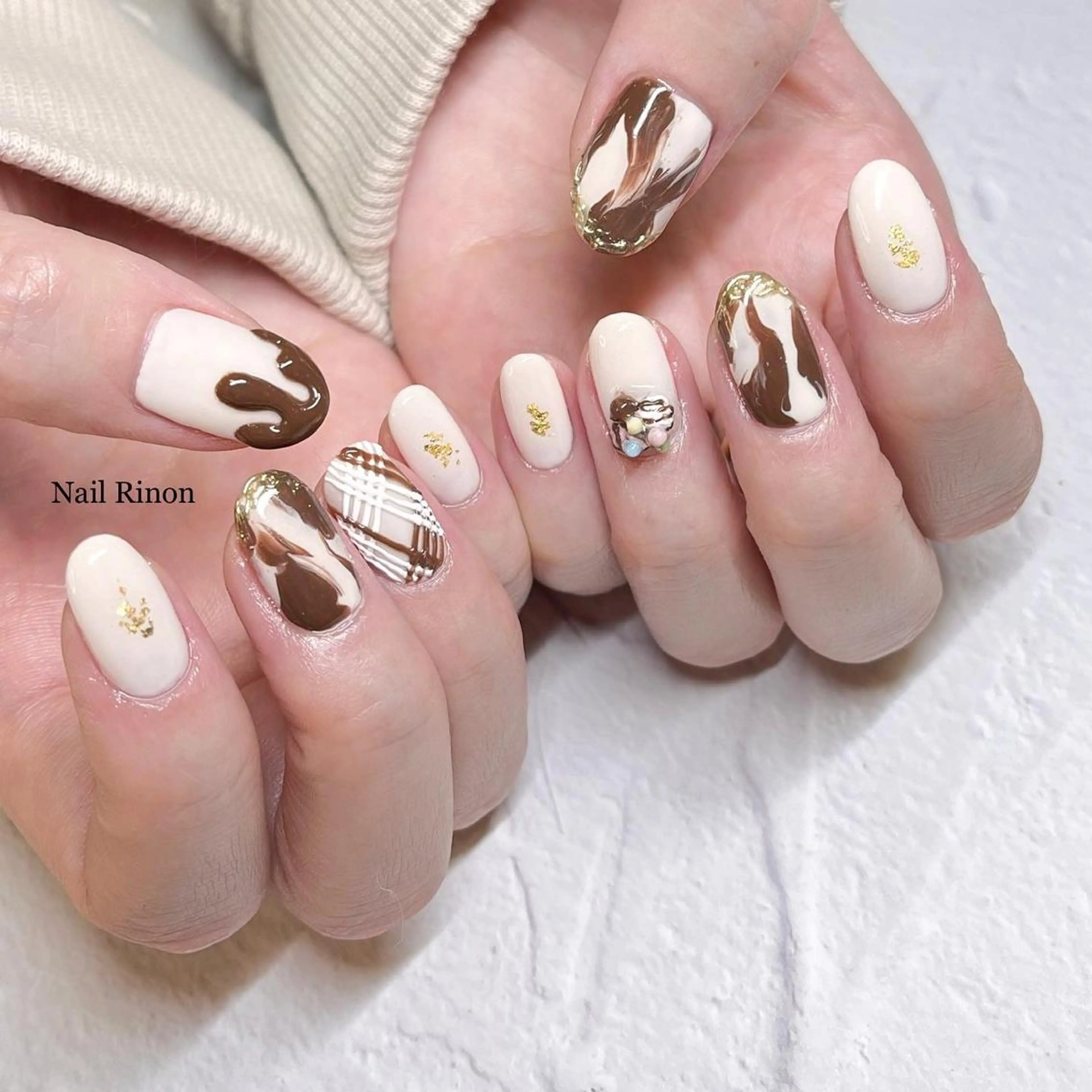 ネイル バレンタイン ハンドネイル Nail Rinonのネイルデザイン