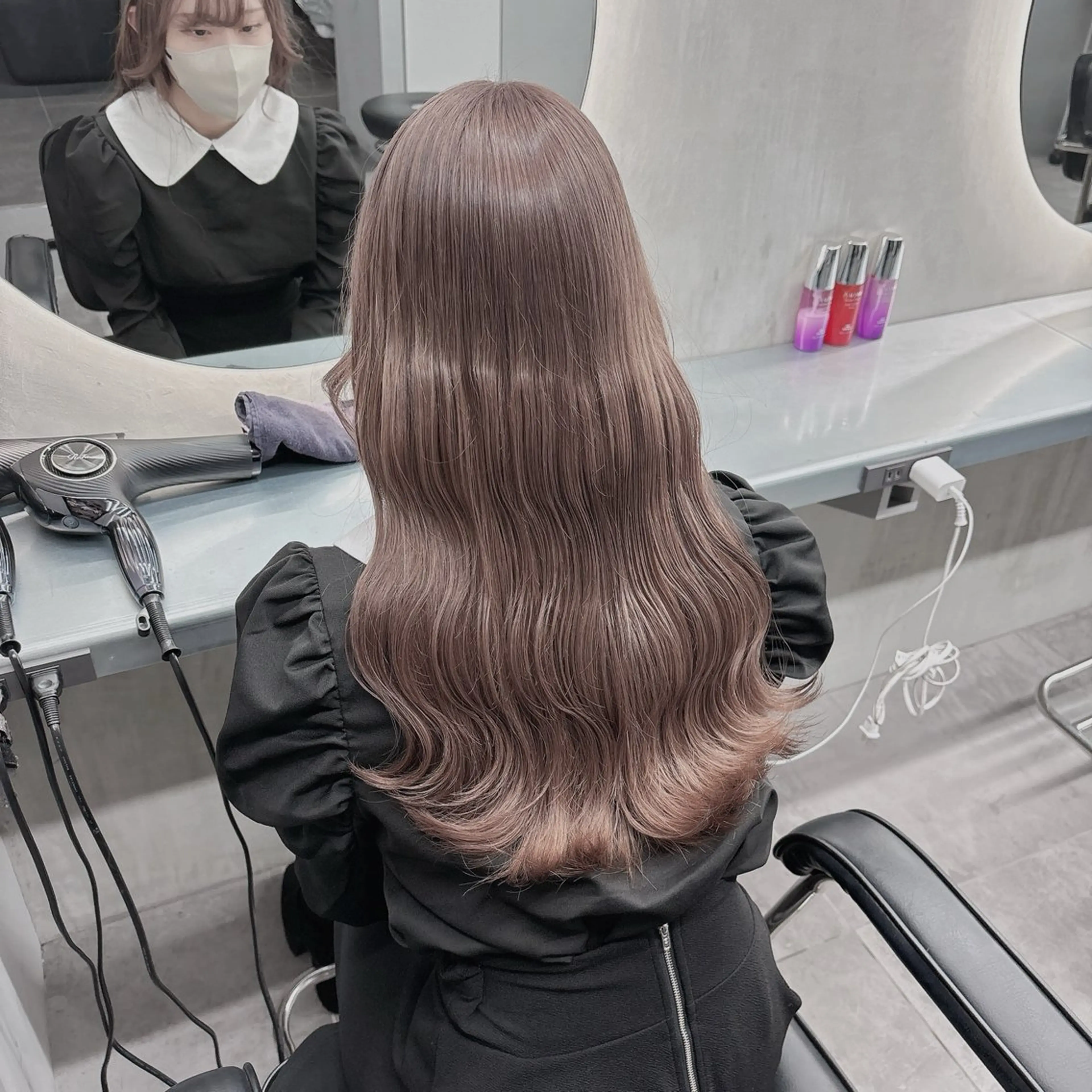 ロング ヘアカラー トリートメント ヘアセット 🎀ほの🎀 ミルクティー♡表参道のヘアスタイル