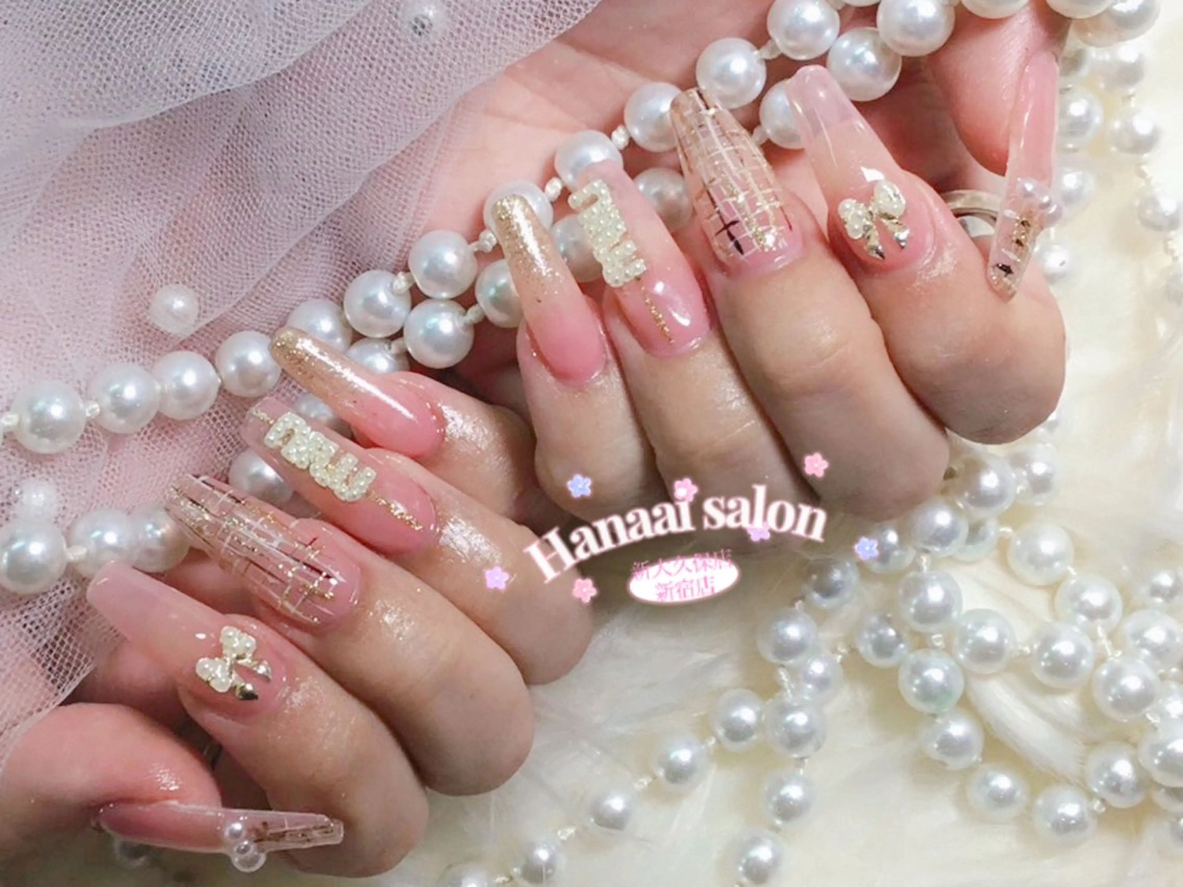 ネイル チークネイル ジェルネイル 韓国ネイル 持ち込み パラジェル ハンドネイル Hanaai Salon新宿店のネイルデザイン