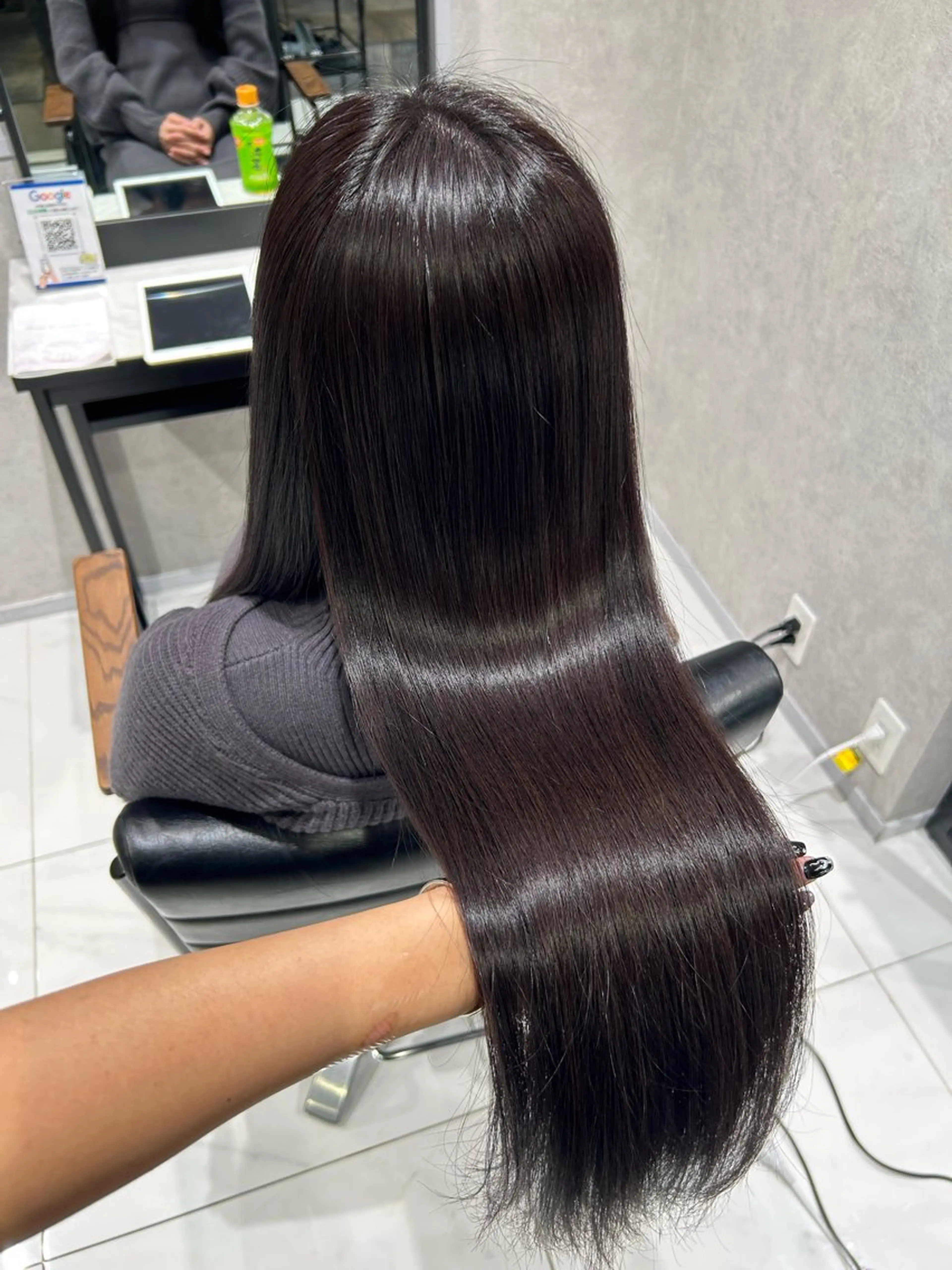 カラー グレージュ パープルグレージュ ヘアカラー トリートメント 透明感カラー🩵 束感まつげ🪼海月のマツエク・マツパデザイン