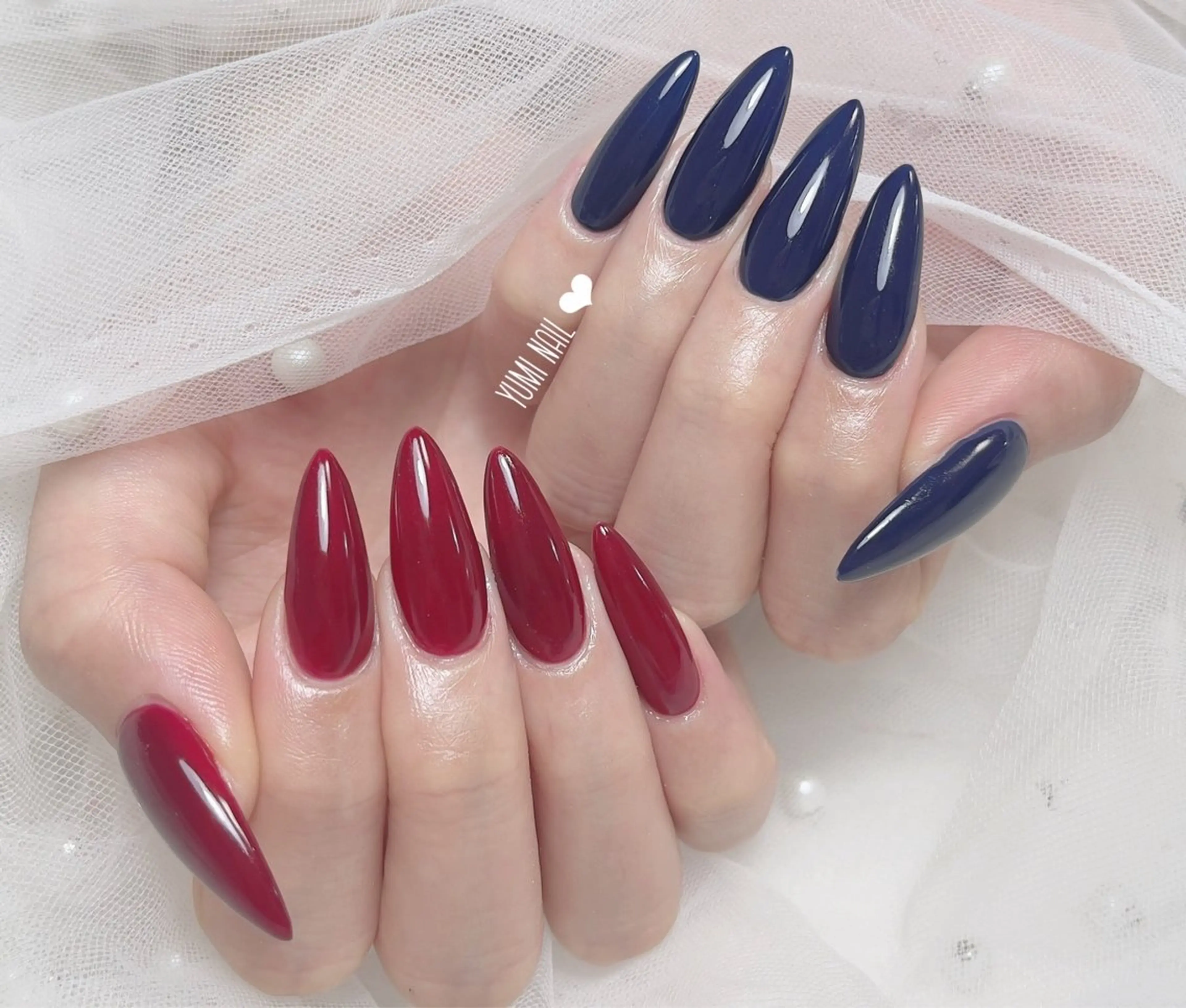 ネイル ハンドネイル 𝐲𝐮𝐦𝐢🎀 デザイン長さ出し専門のネイルデザイン