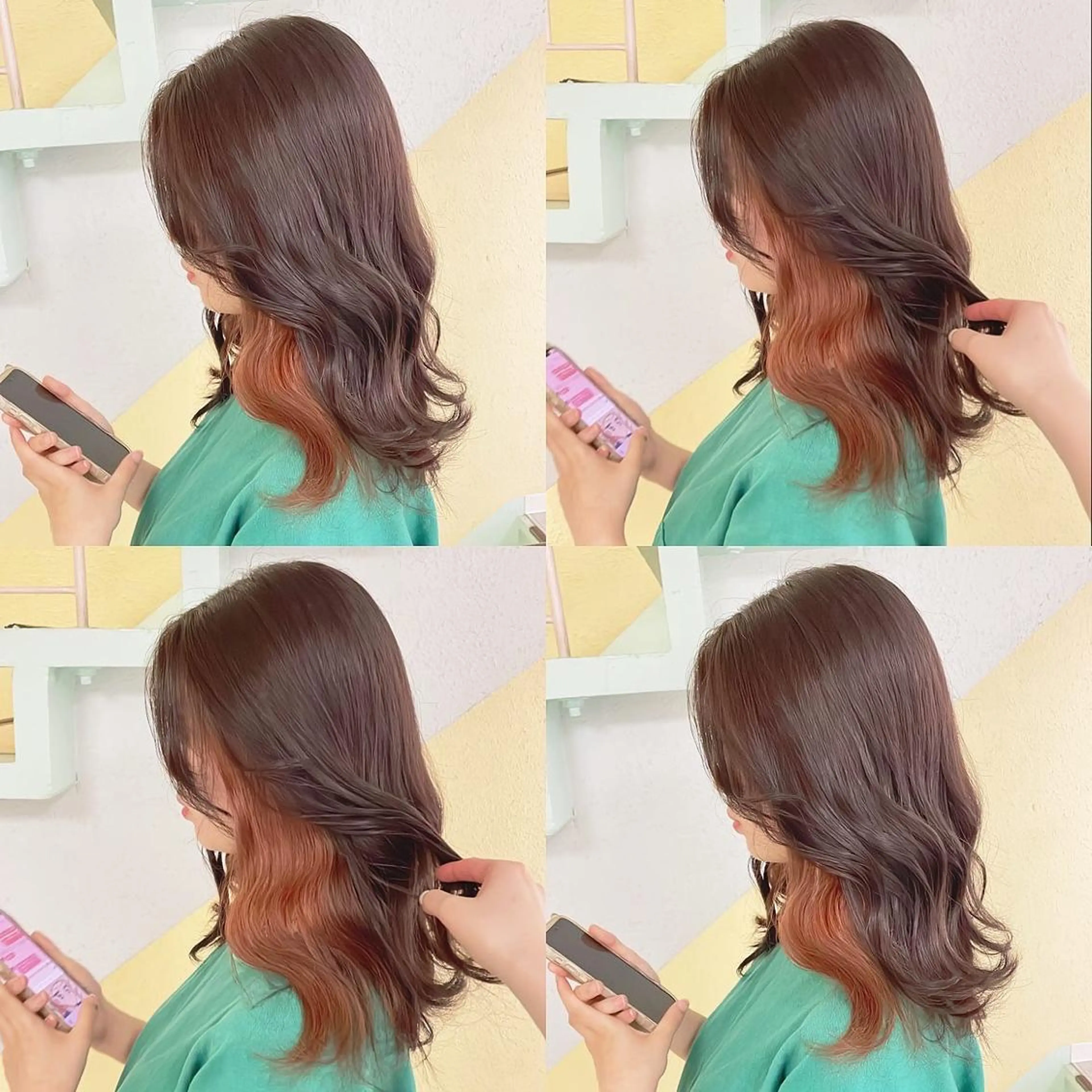 カラー ヘアカラー トリートメント 渋谷:インナーカラー ／🍒エリカ🍒のヘアスタイル