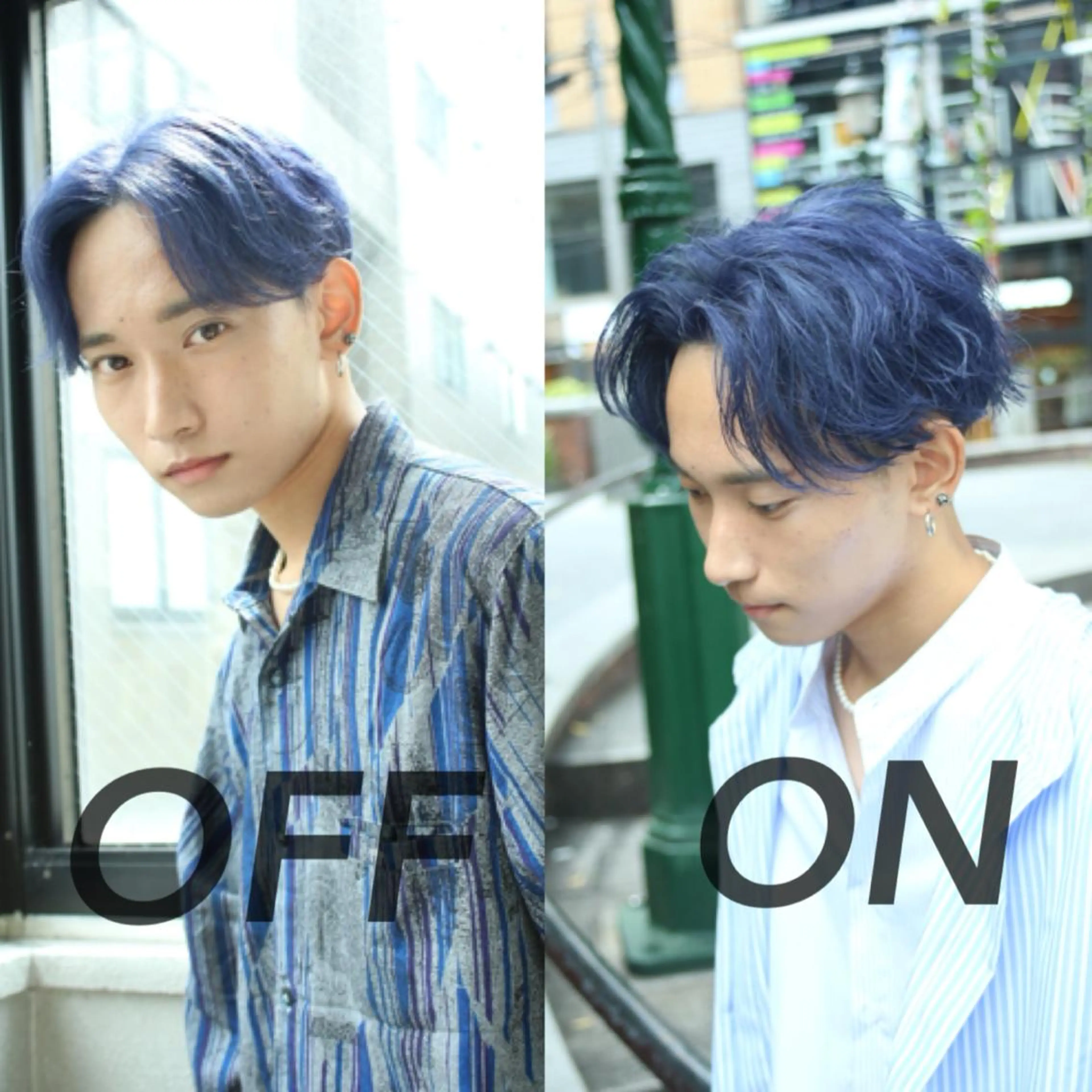 ショート カラー パーマ ヘアアレンジ メンズ センターパート カット トリートメント ヘアセット 【メンズヘアの匠】 タニ　心斎橋　アメ村のヘアスタイル