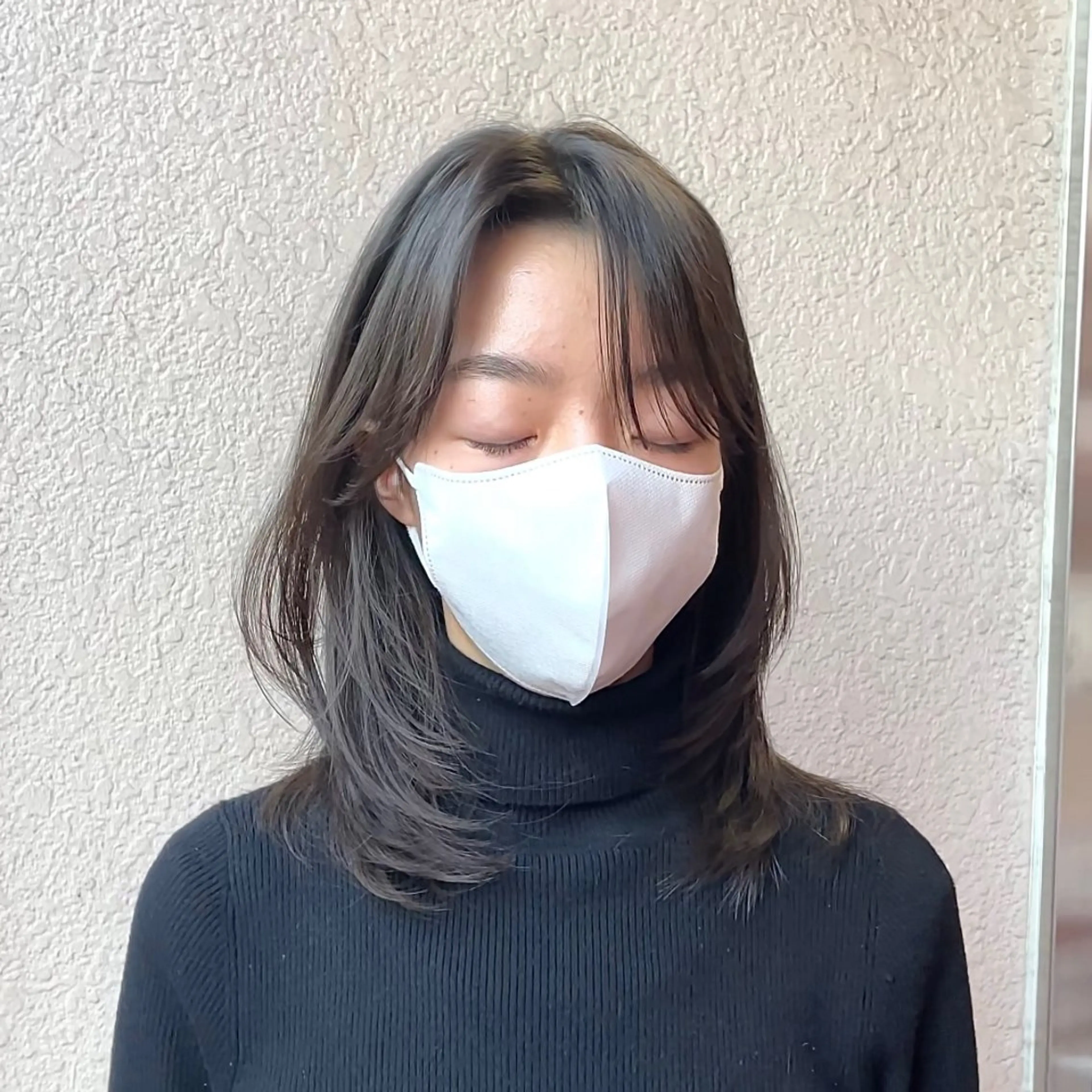 ミディアム カラー ヘアアレンジ カット ヘアカラー トリートメント layercut✂️ 韓国ヘア/髪質改善のヘアスタイル