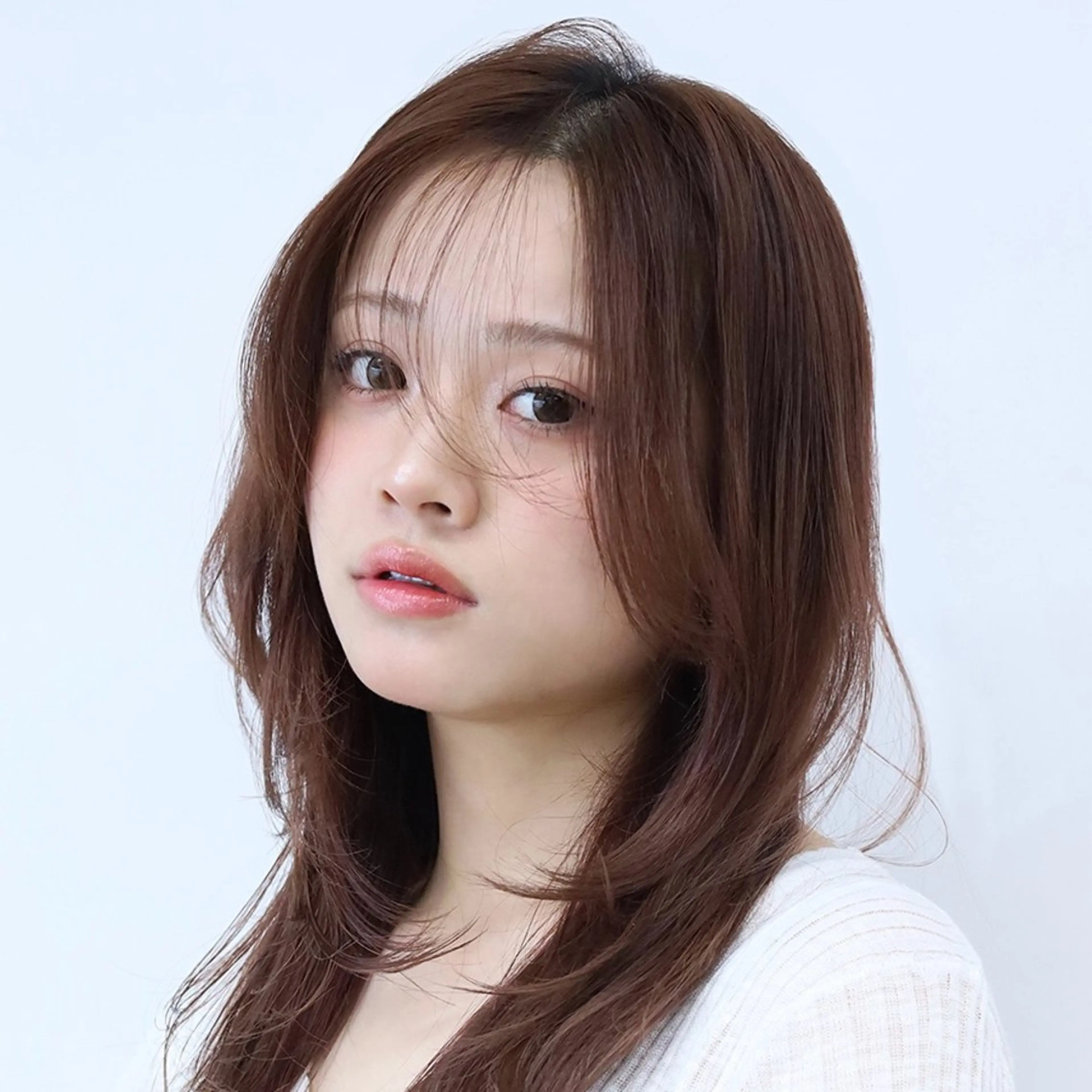 セミロング かさい しゅりのヘアスタイル