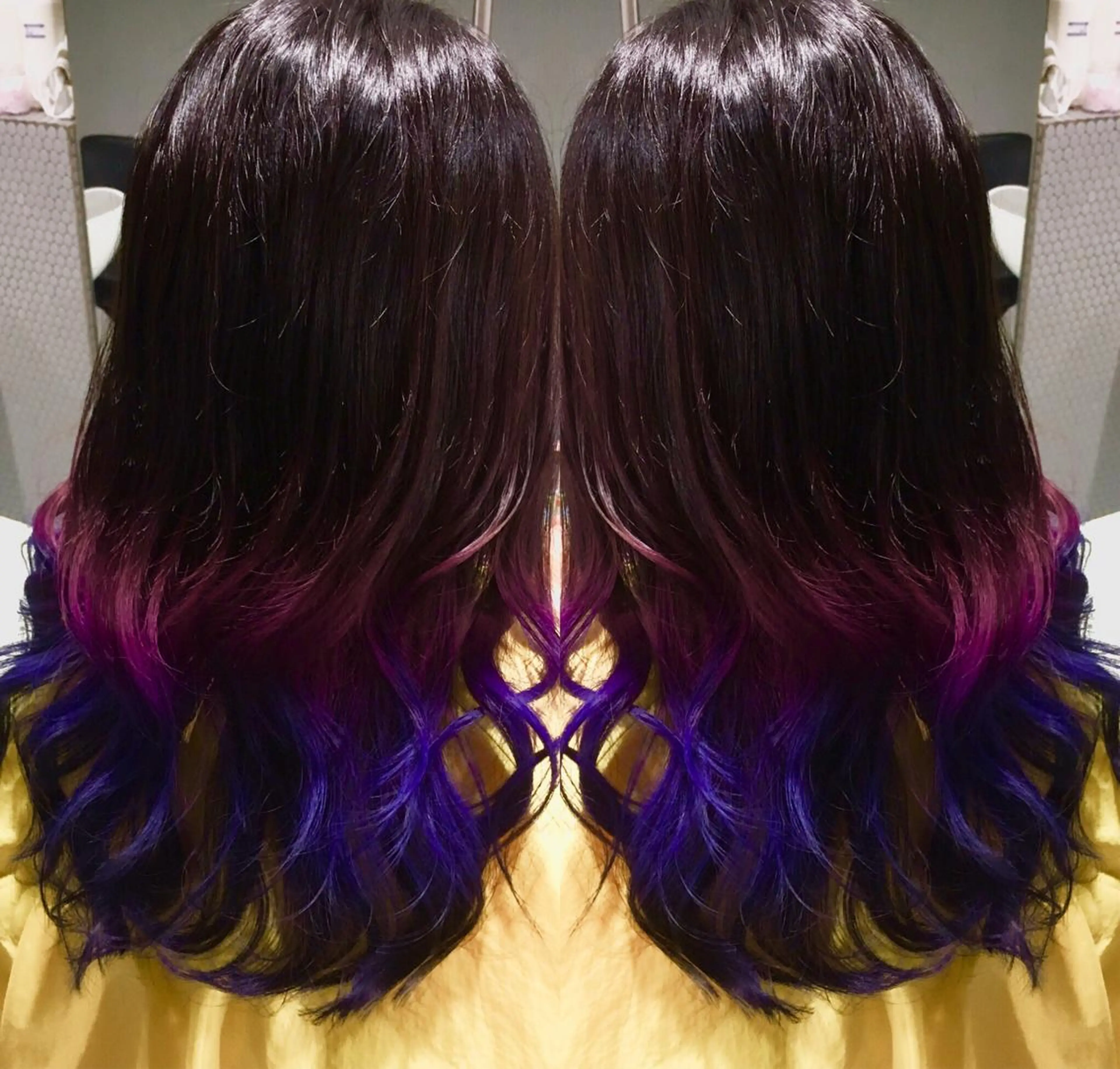 ロング カラー ブルーカラー ブルーバイオレット パープルカラー バイオレットカラー kyoto hairsalon To-Be トゥービー所属・中江 麻友のヘアスタイル