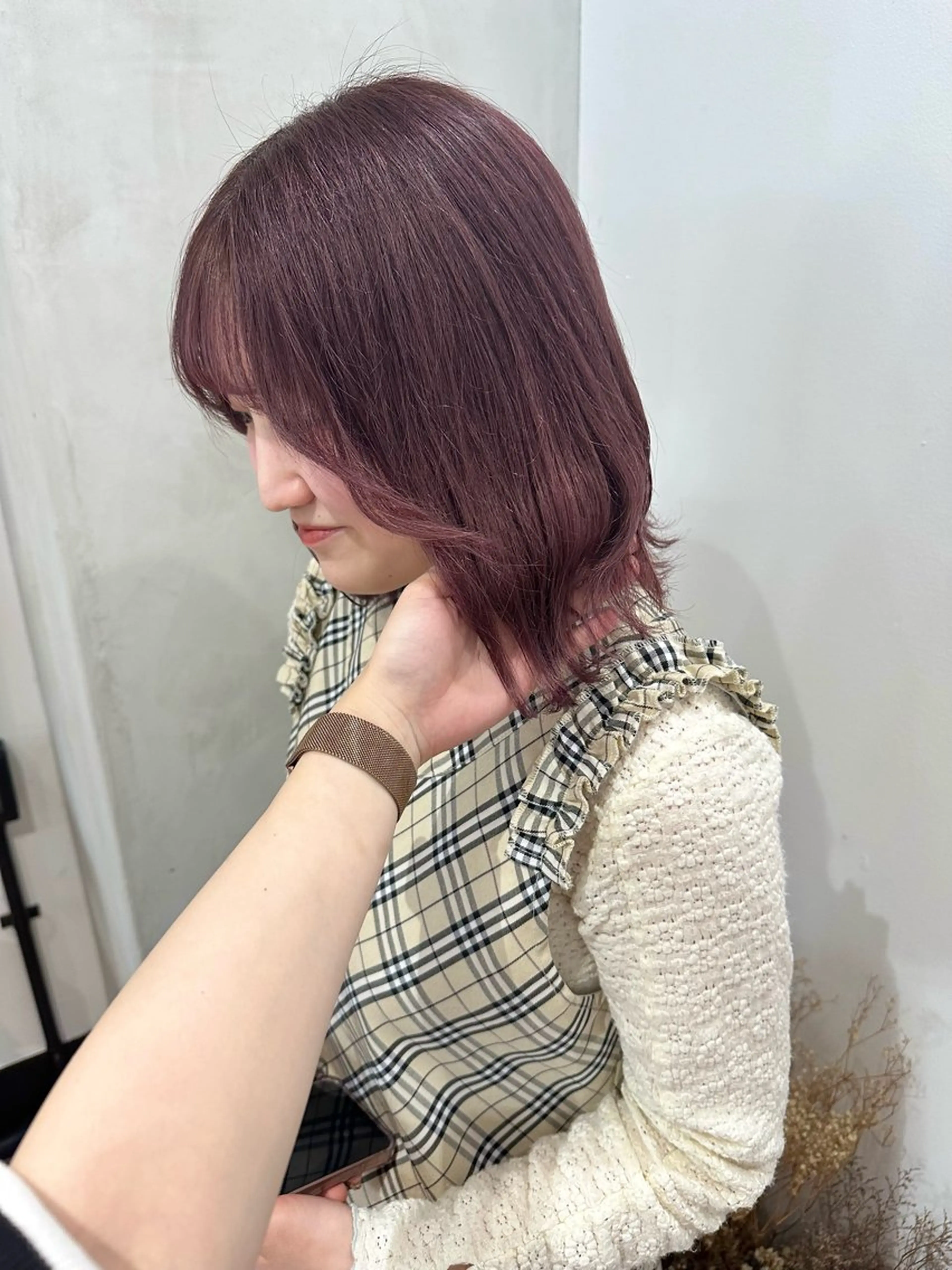 セミロング カラー ヘアアレンジ ヘアカラー トリートメント himawari♡ 柔らかいカラーのヘアスタイル