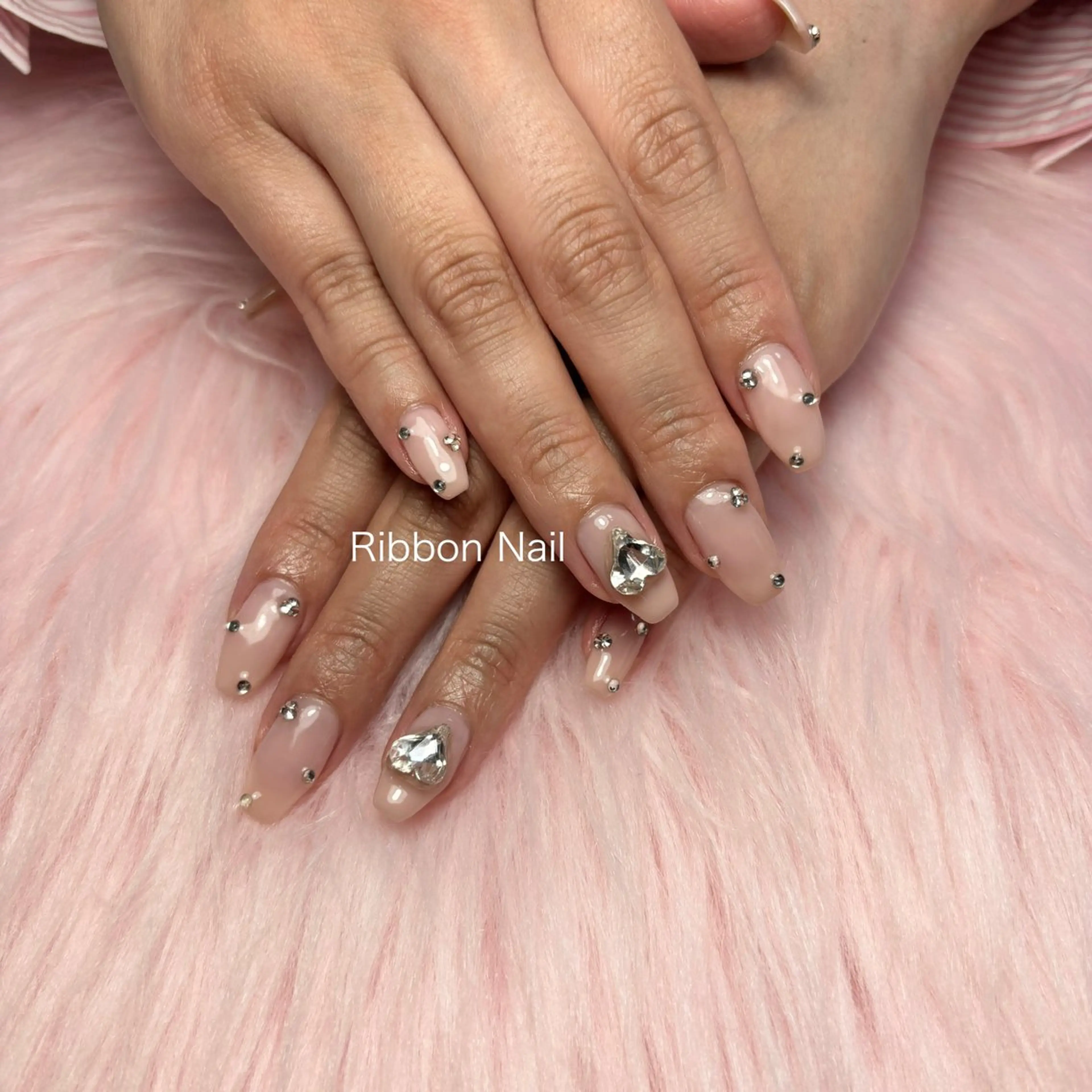 ネイル ワンホンネイル ハンドネイル Ribbon nailのネイルデザイン