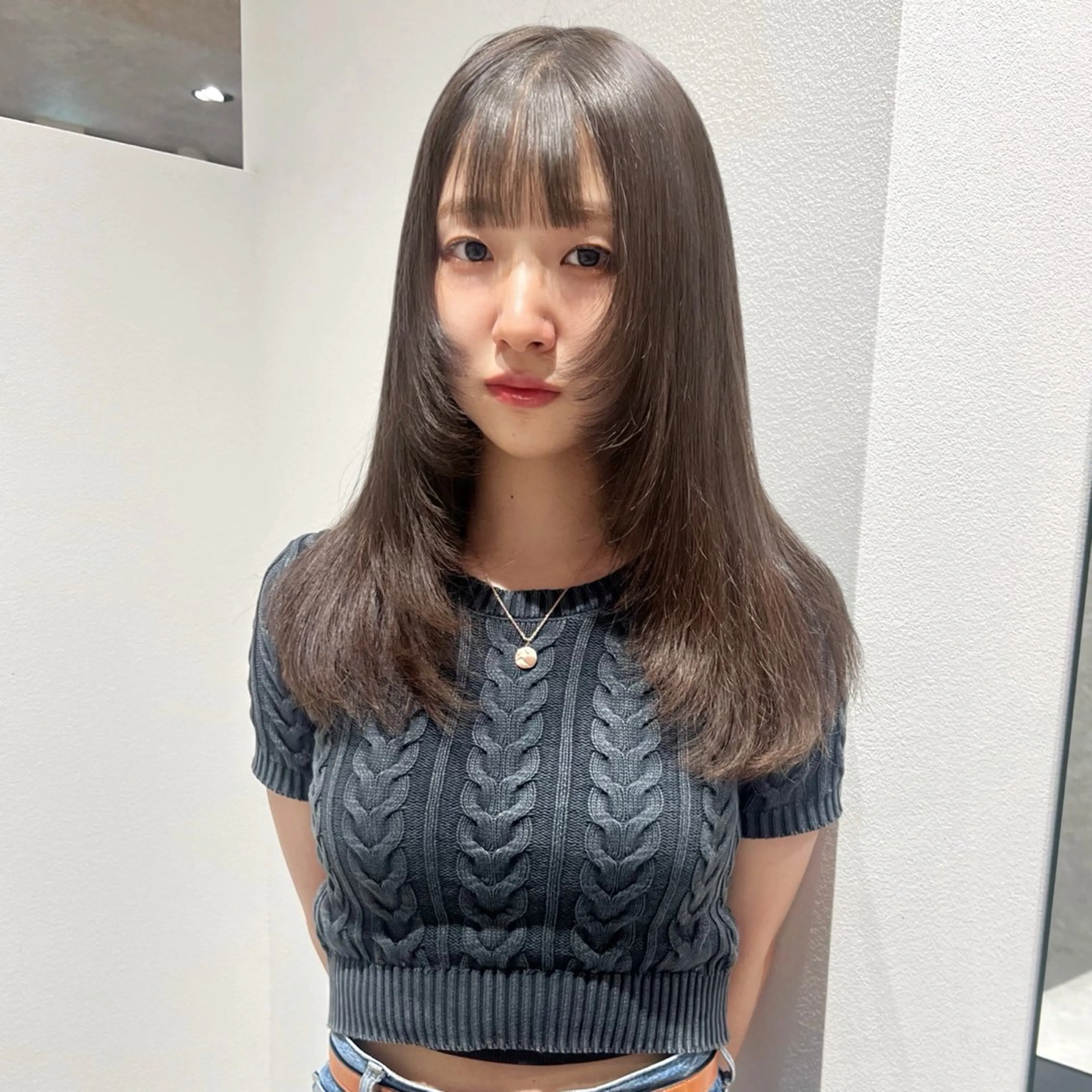 ロング レイヤーカット カット ヘアカラー トリートメント AI TOKYO　S所属・mizuki 【韓国レイヤー】のヘアスタイル