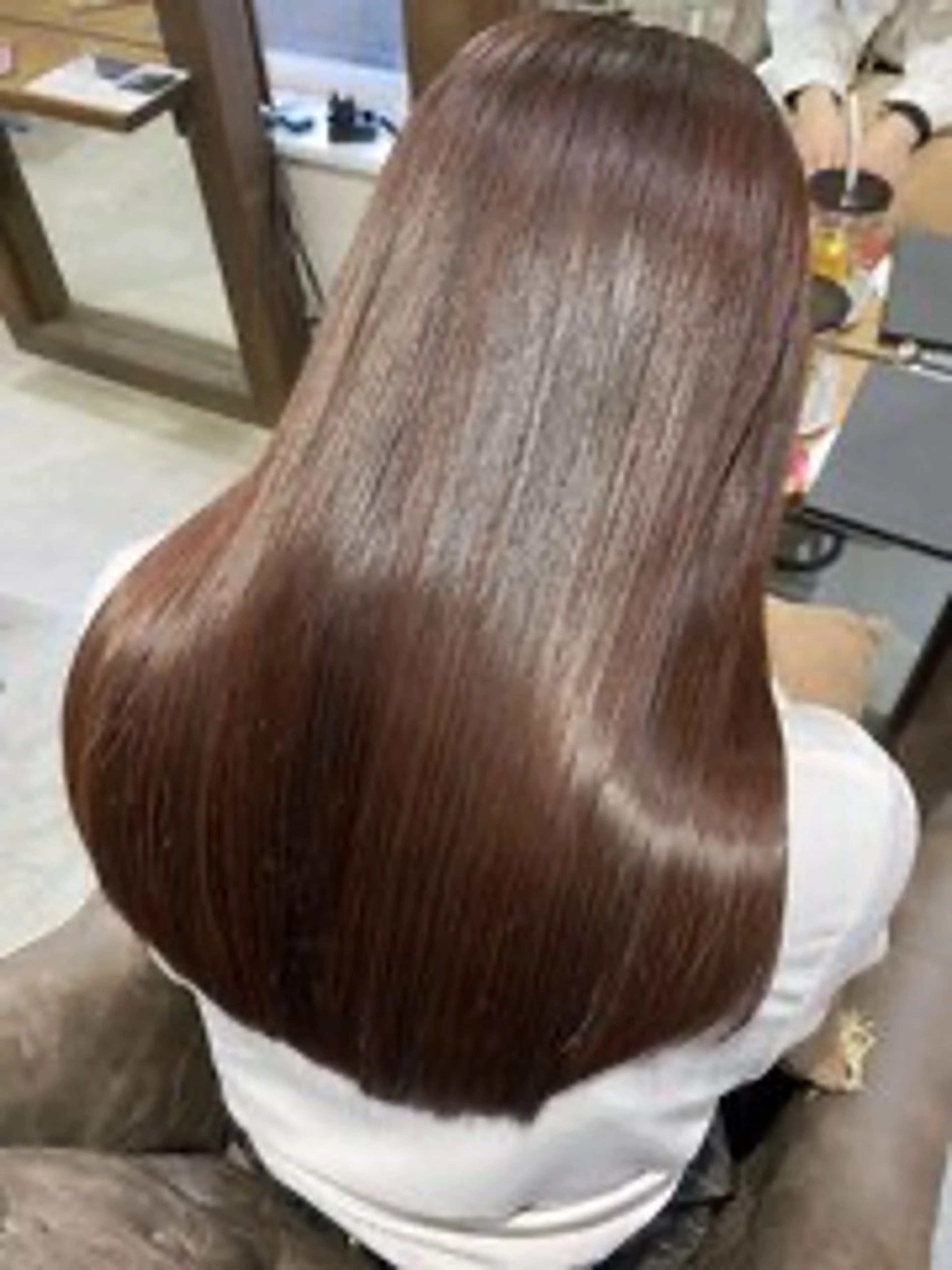 ロング カラー ショート・パーマ・デ ザインカラー/むつみのヘアスタイル