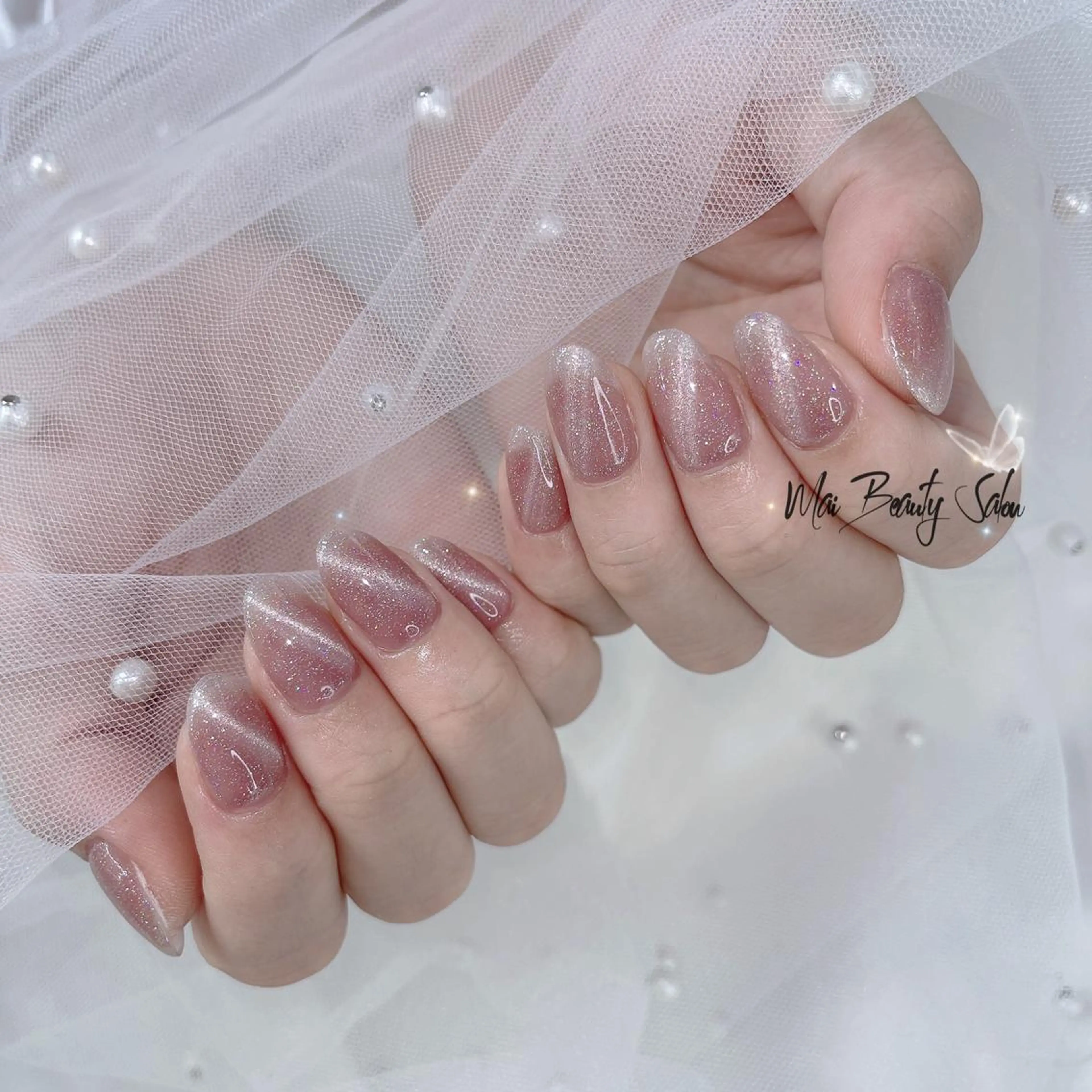 ネイル フットネイル ジェルネイル マグネットネイル パラジェル ワンホンネイル MaiBeauty Niのネイルデザイン