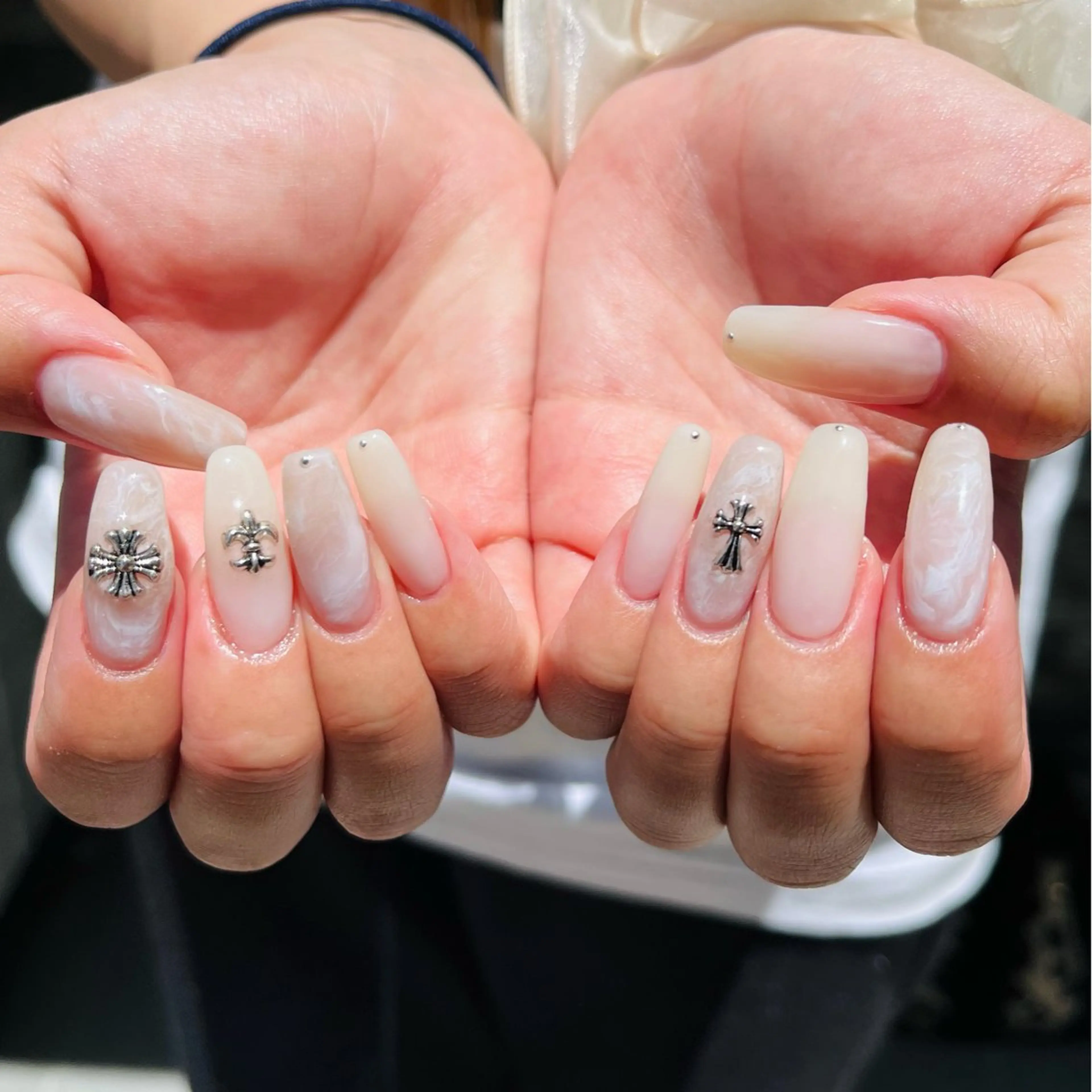 ネイル 大理石ネイル(マーブル) ハンドネイル HazeGrass NAILのネイルデザイン
