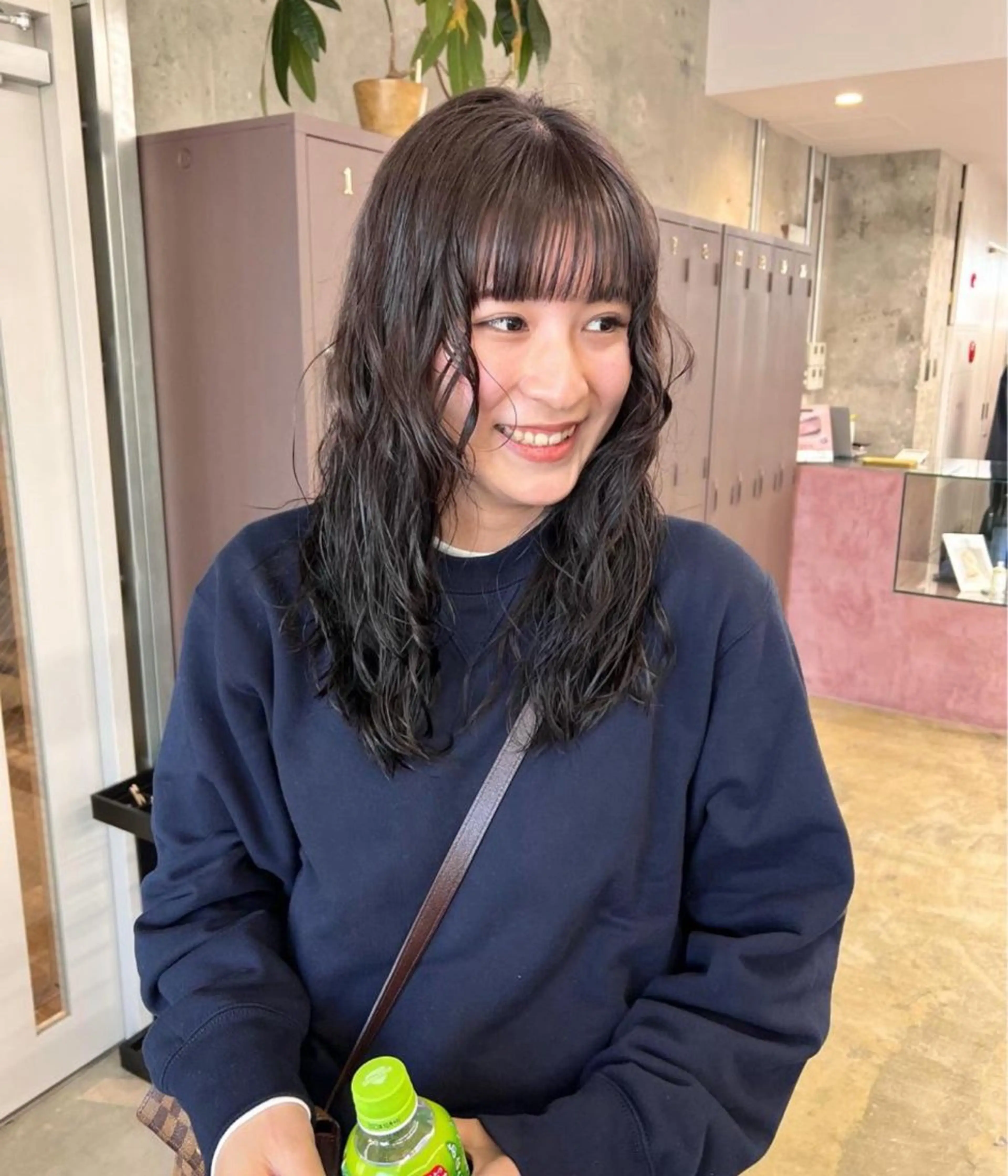 セミロング パーマ カット ヘアカラー パーマ 日韓レイヤー🇰🇷 艶カラー/ナカネのヘアスタイル