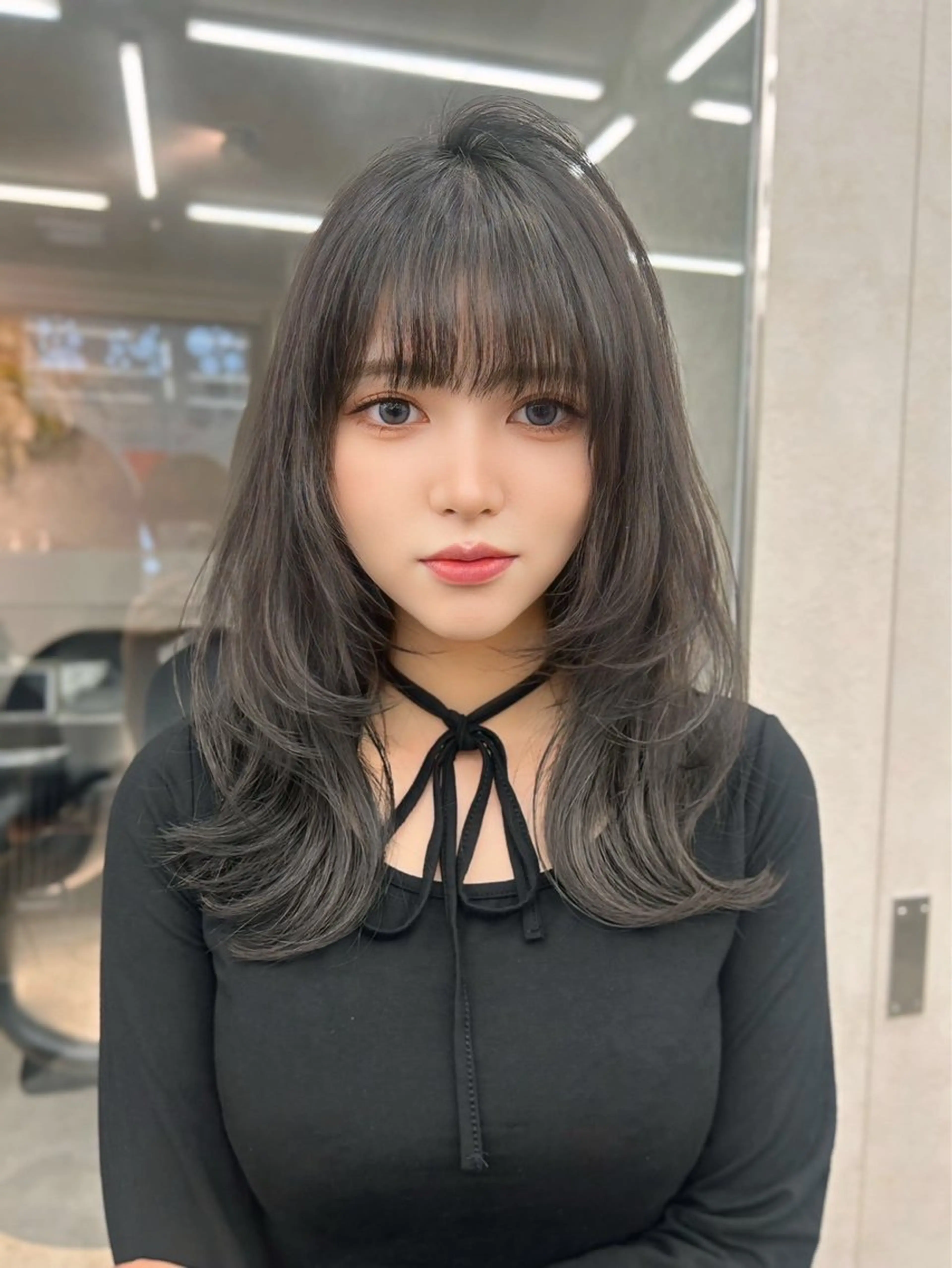 セミロング ハッシュカット ハイレイヤー 韓国風ヘア レイヤーカット Lond mare ✂︎YUTAのヘアスタイル